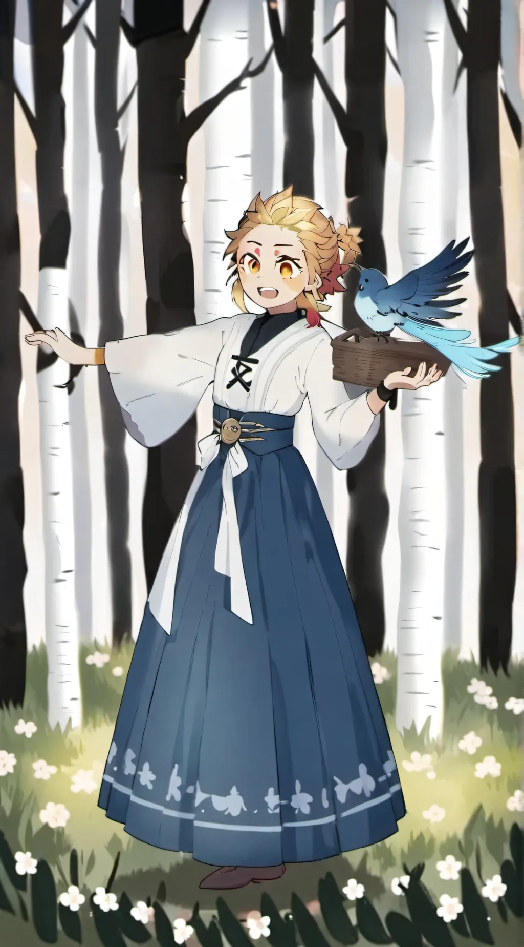 ai character: hashira  background
