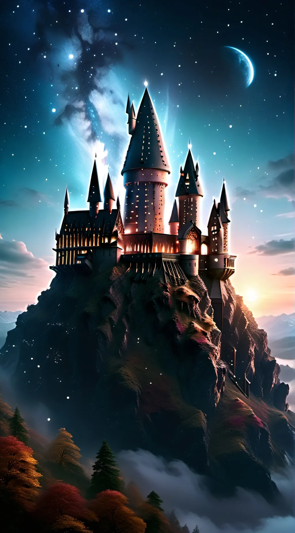 ai character: Hogwarts angry background