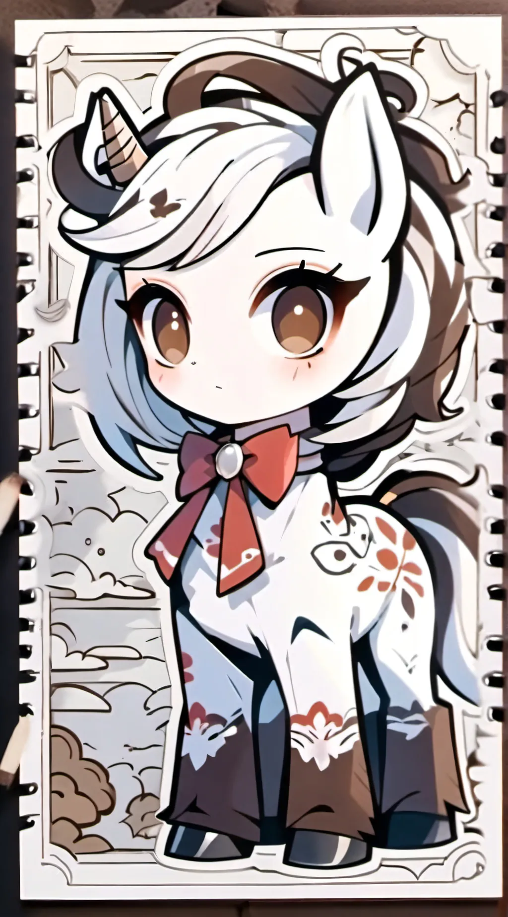 ai character: Fluffy pony abuse background