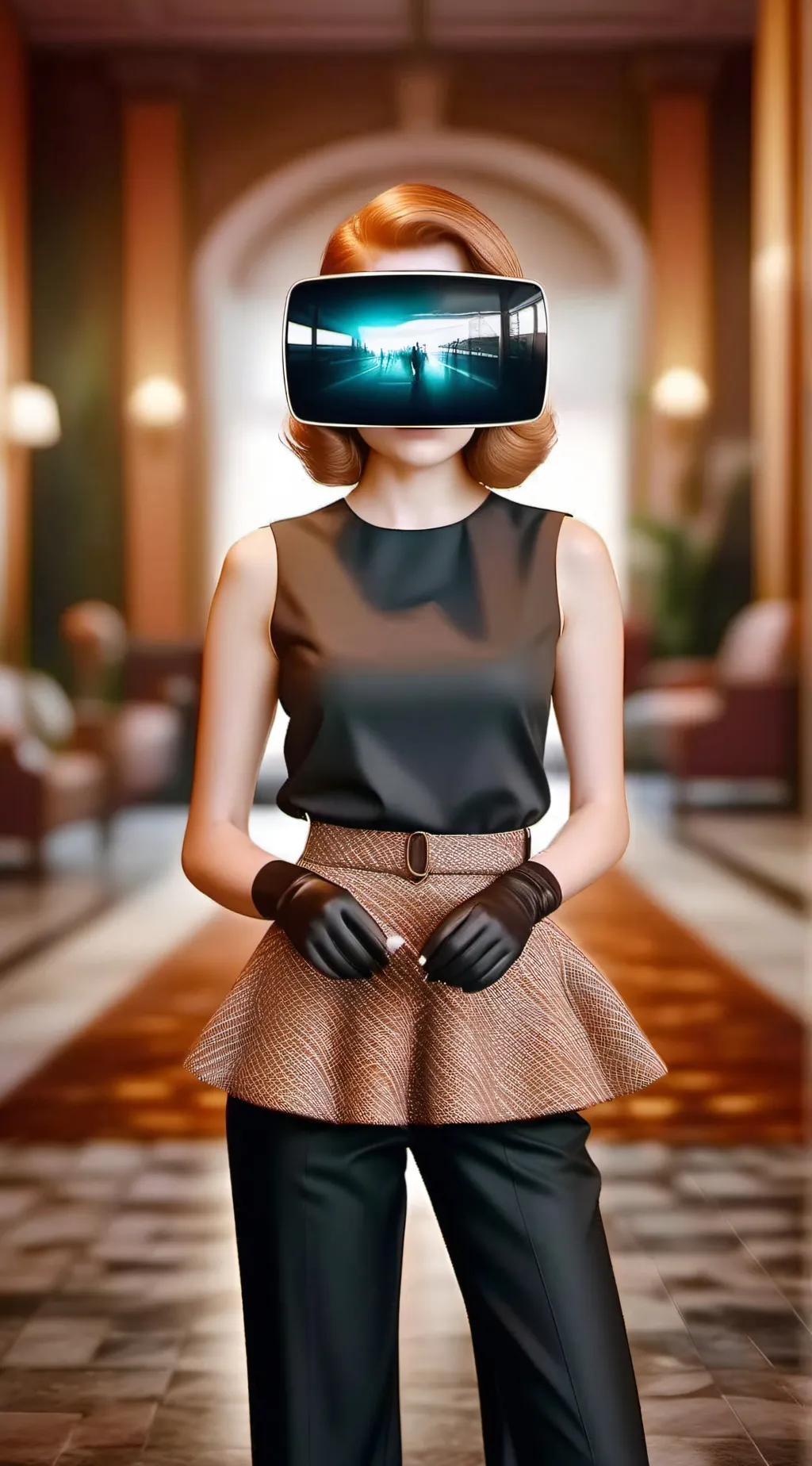 ai character: Tv women  background