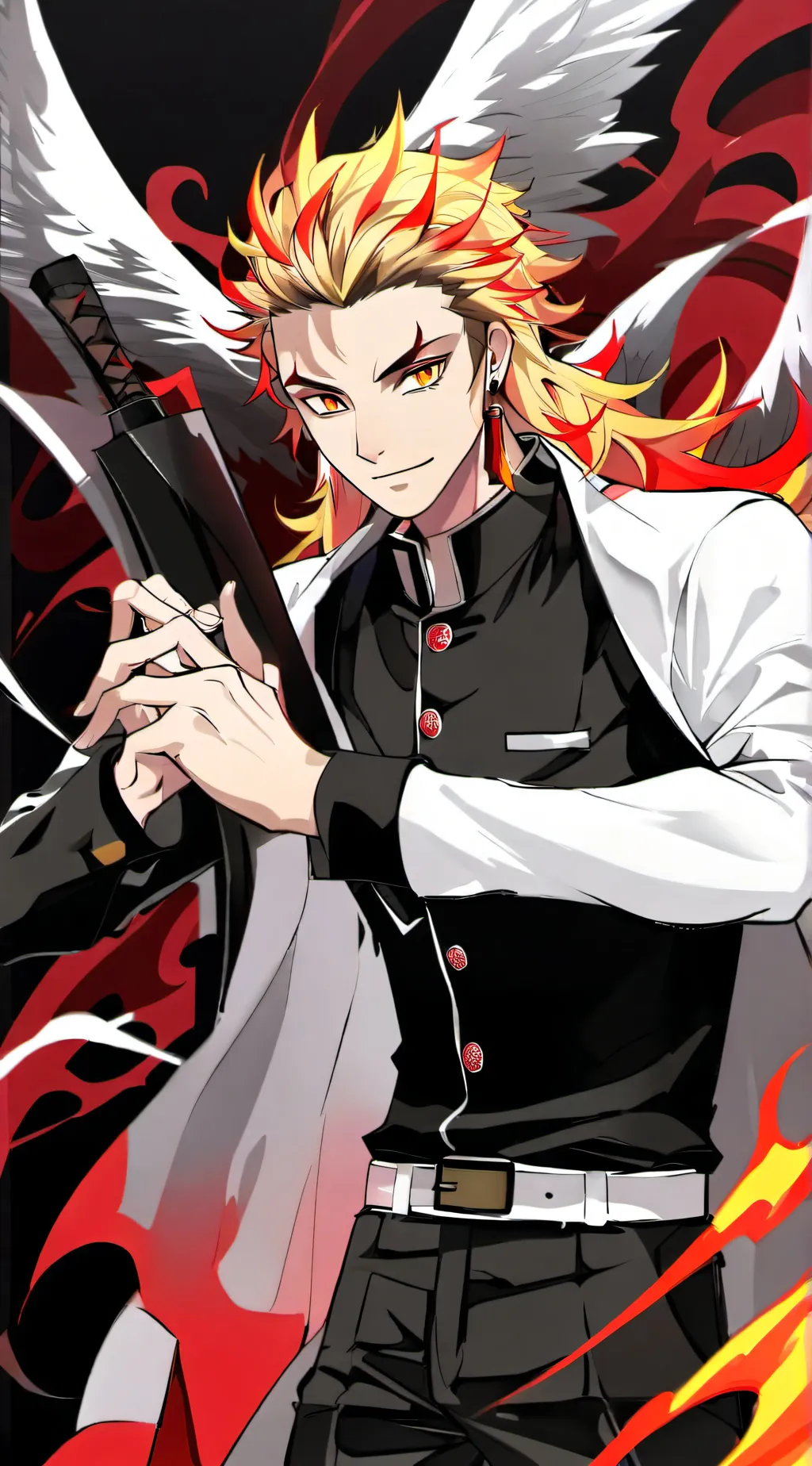 ai character: Rengoku Kyojero  background