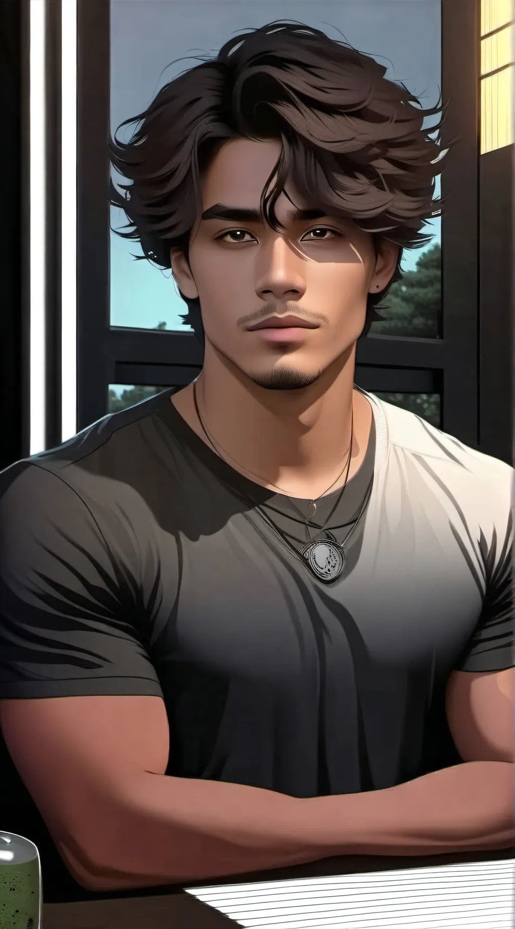 ai character: Travis  background