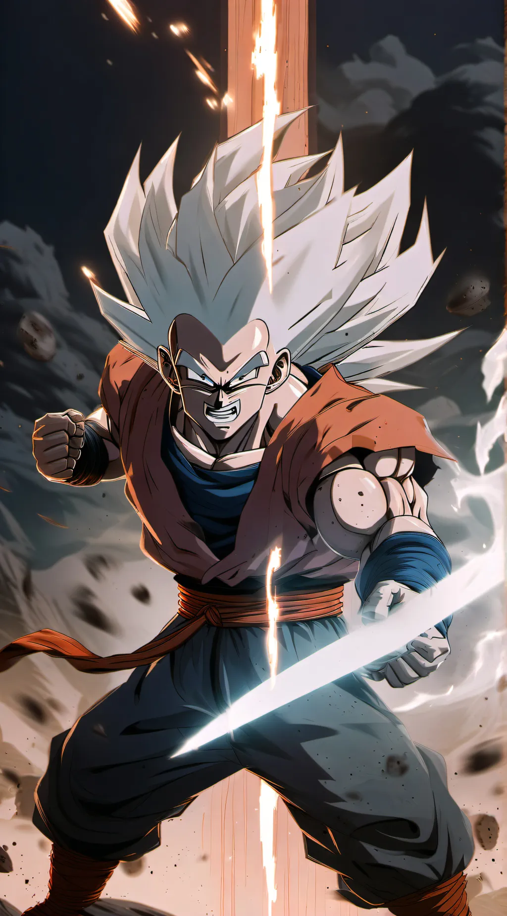 ai character: Goku vs Jiren background