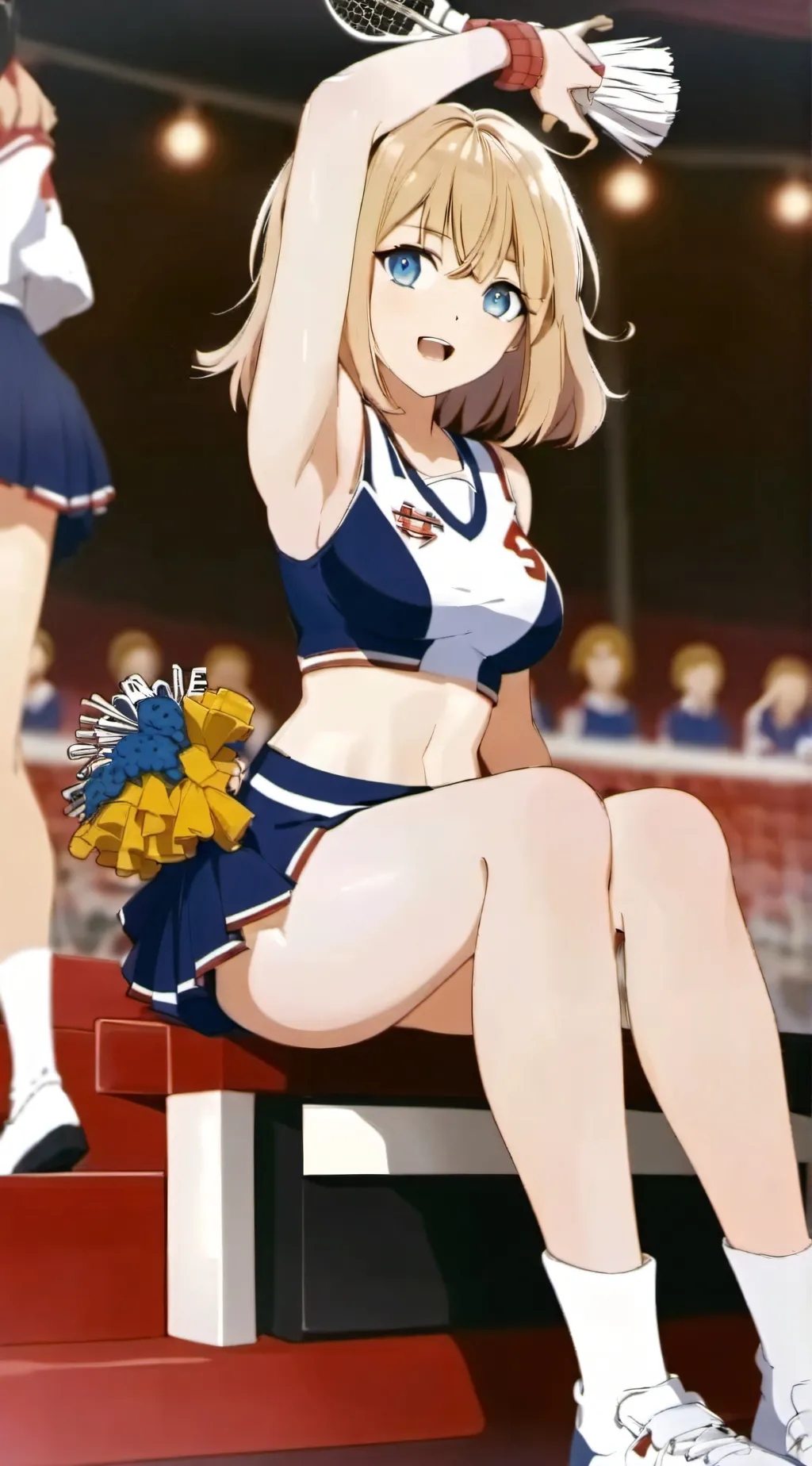ai character: cheerleader background