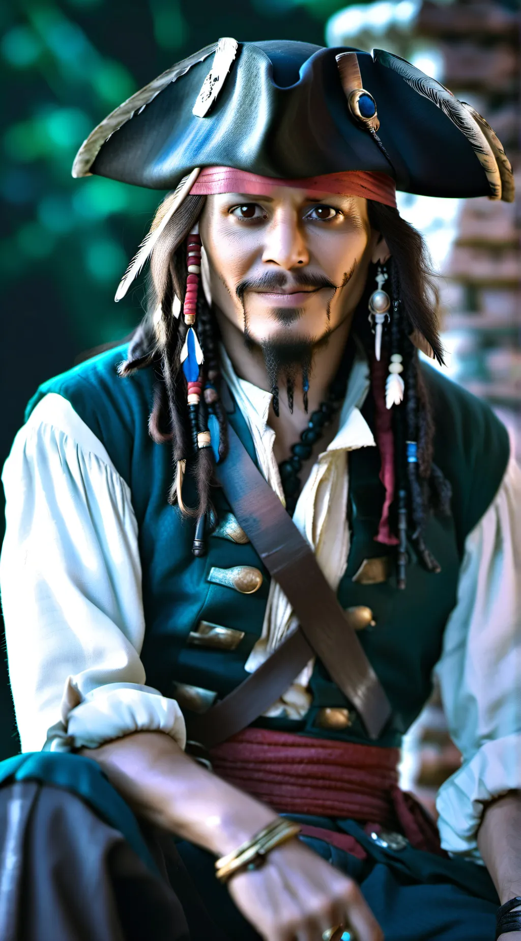 ai character: Jack Sparrow  background
