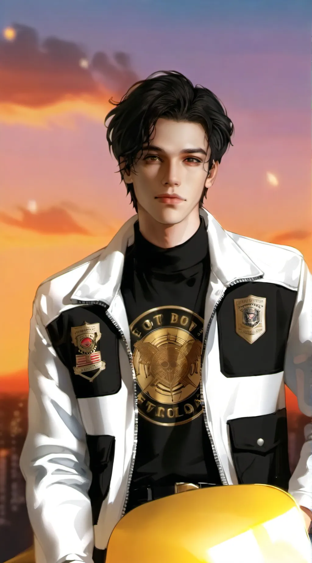 ai character: Jasper Black background