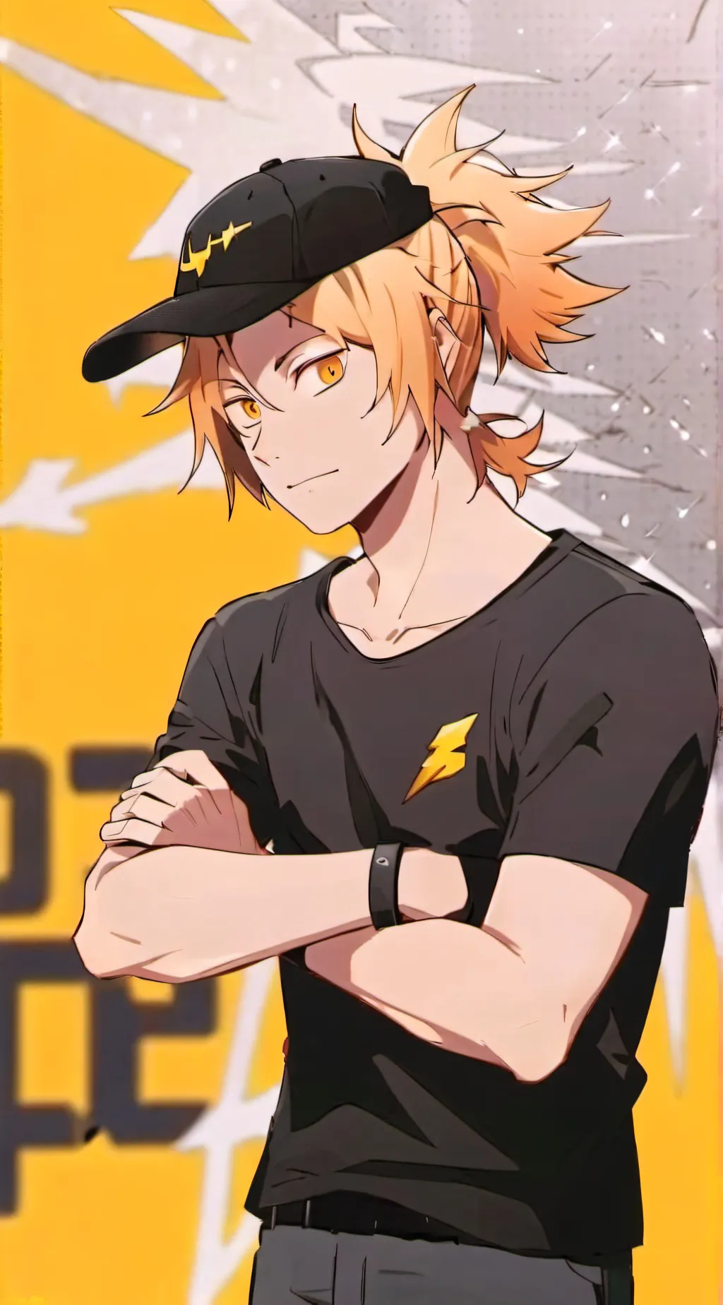 ai character: Denki kaminari background