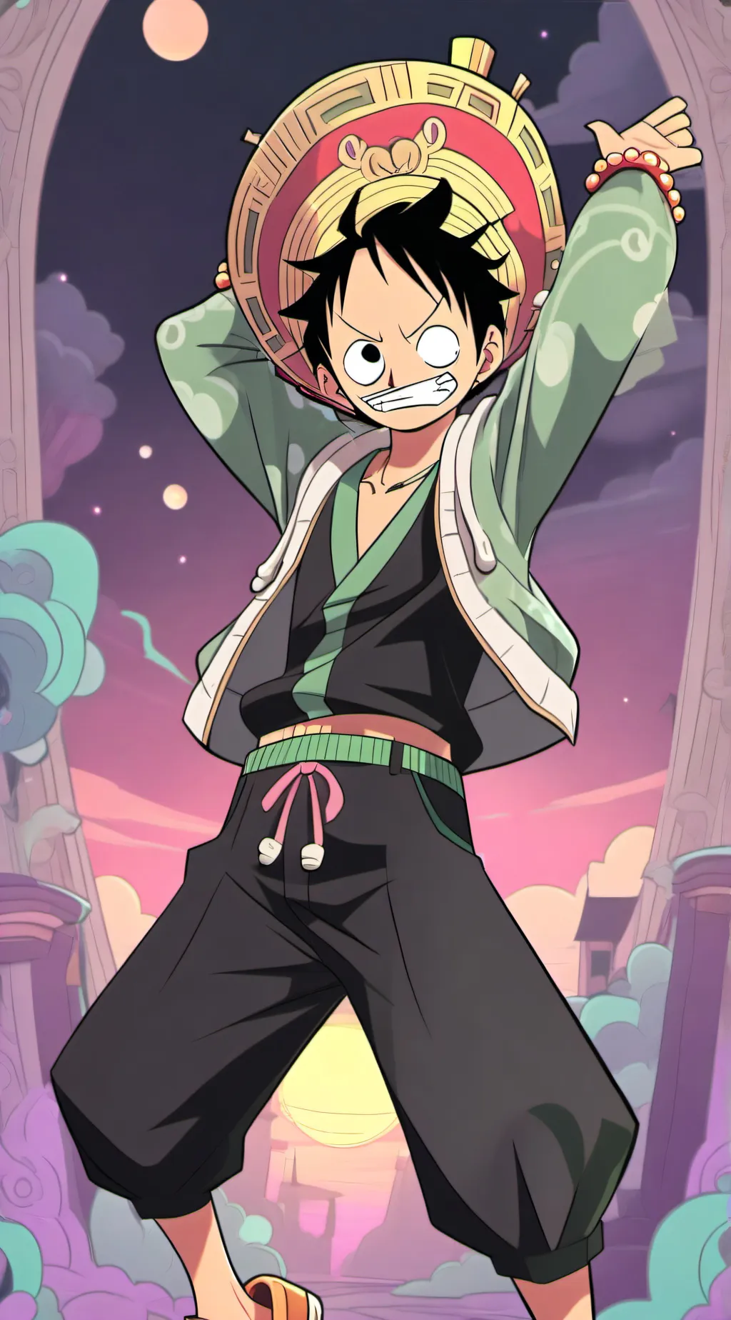 ai character: luffy background