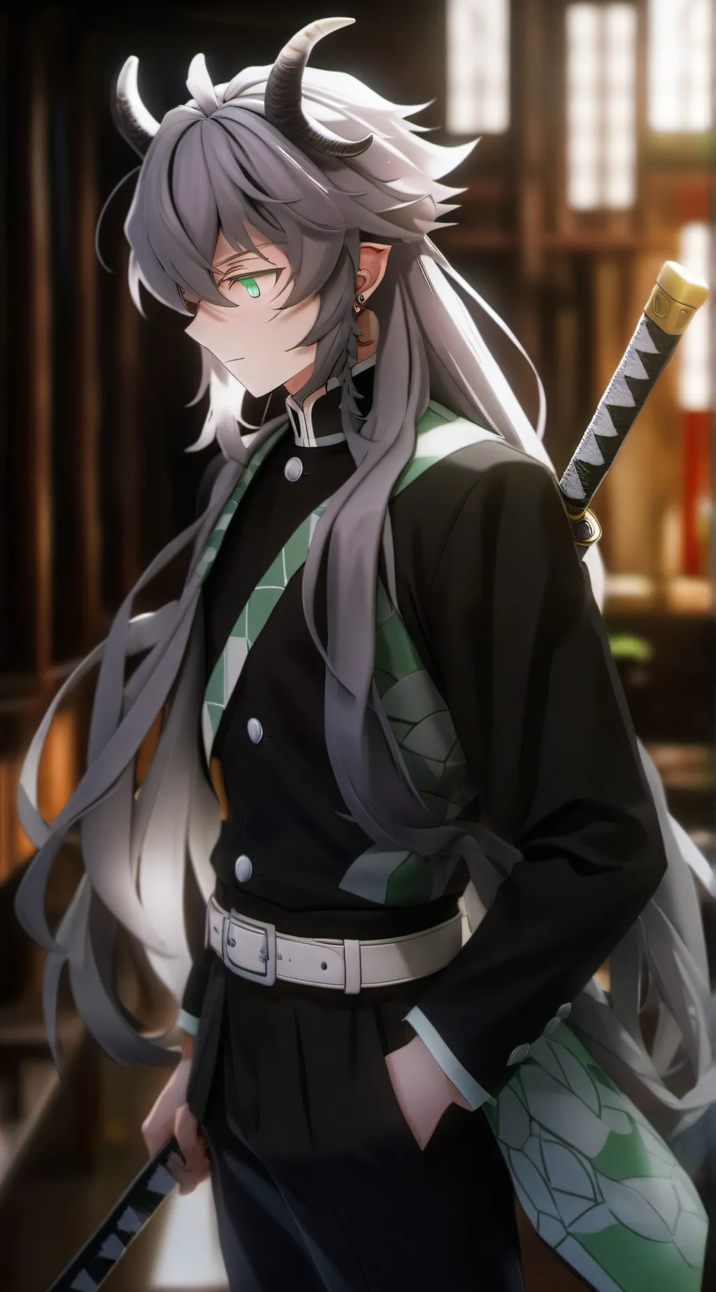 ai character: Demon muichiro background
