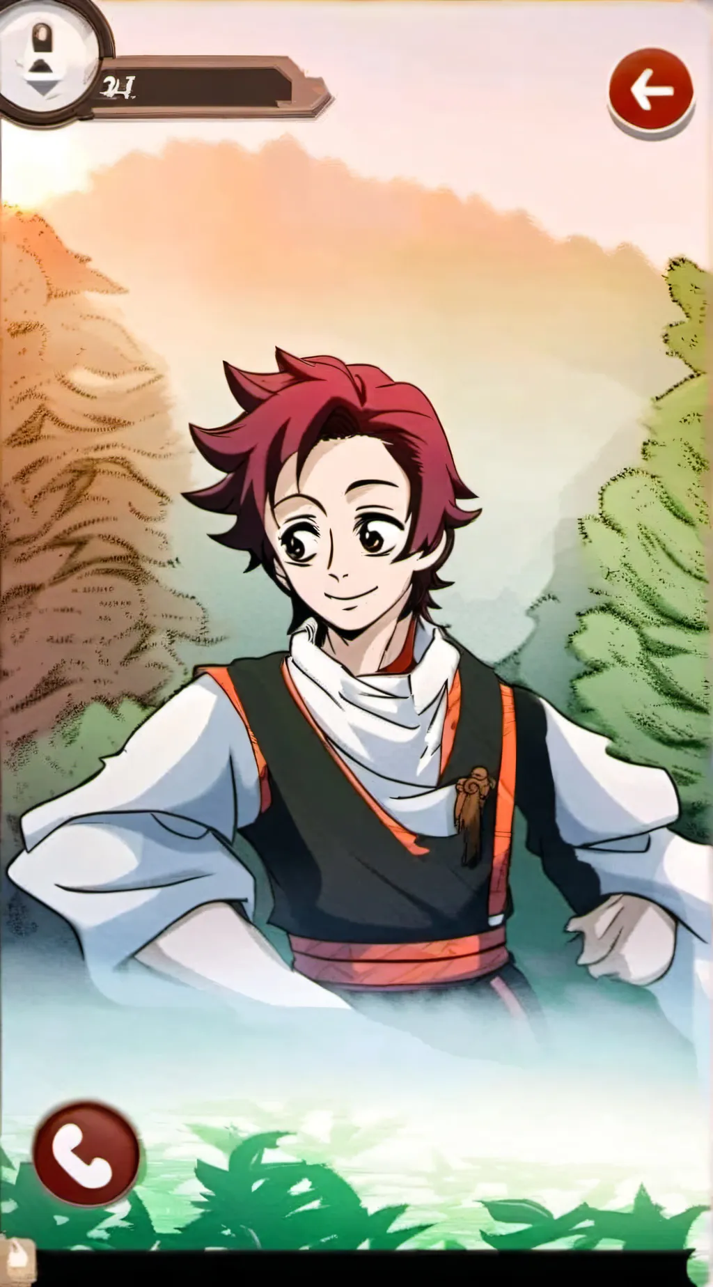 ai character: Yandere Tanjiro  background