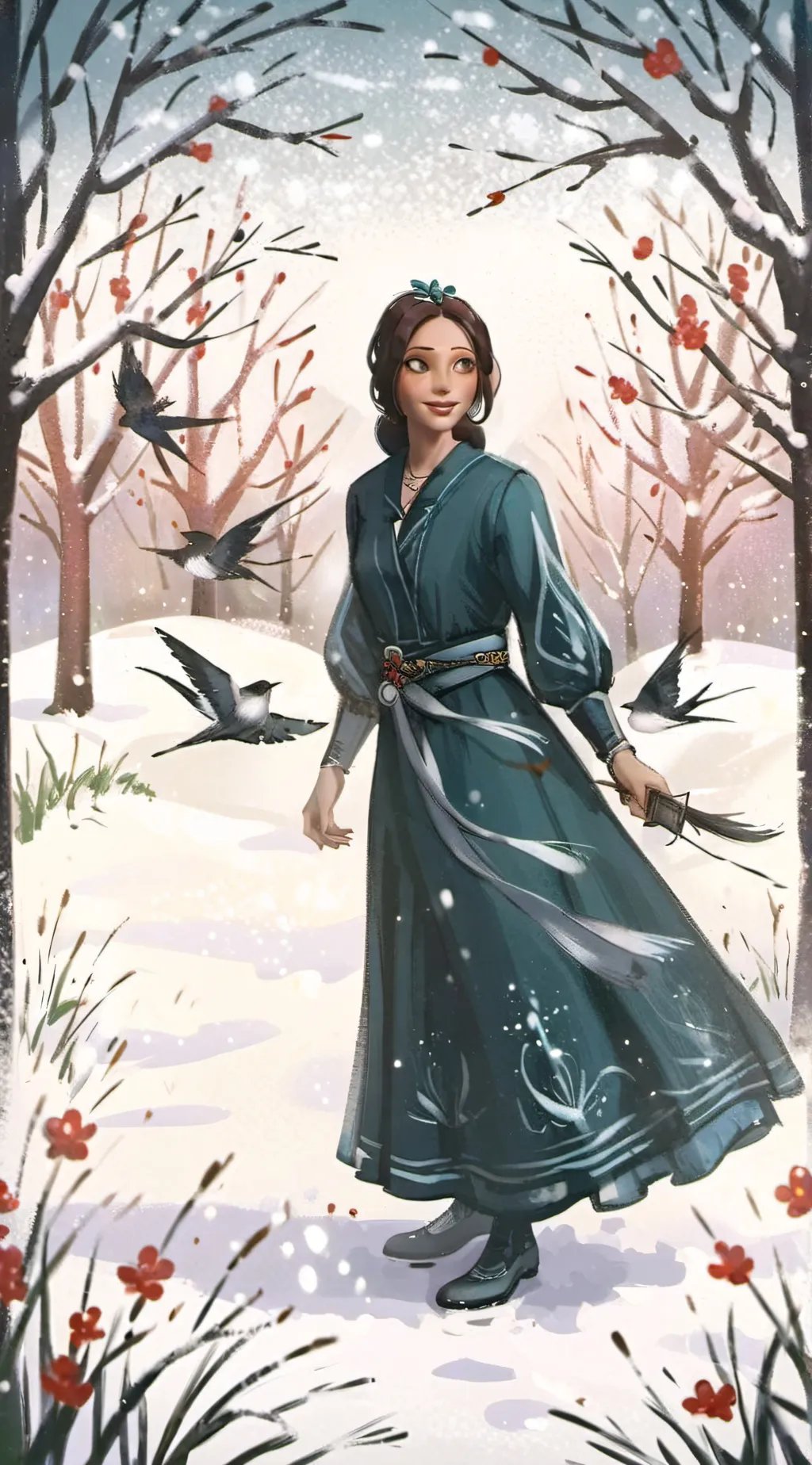 ai character: Roxie Powell   background