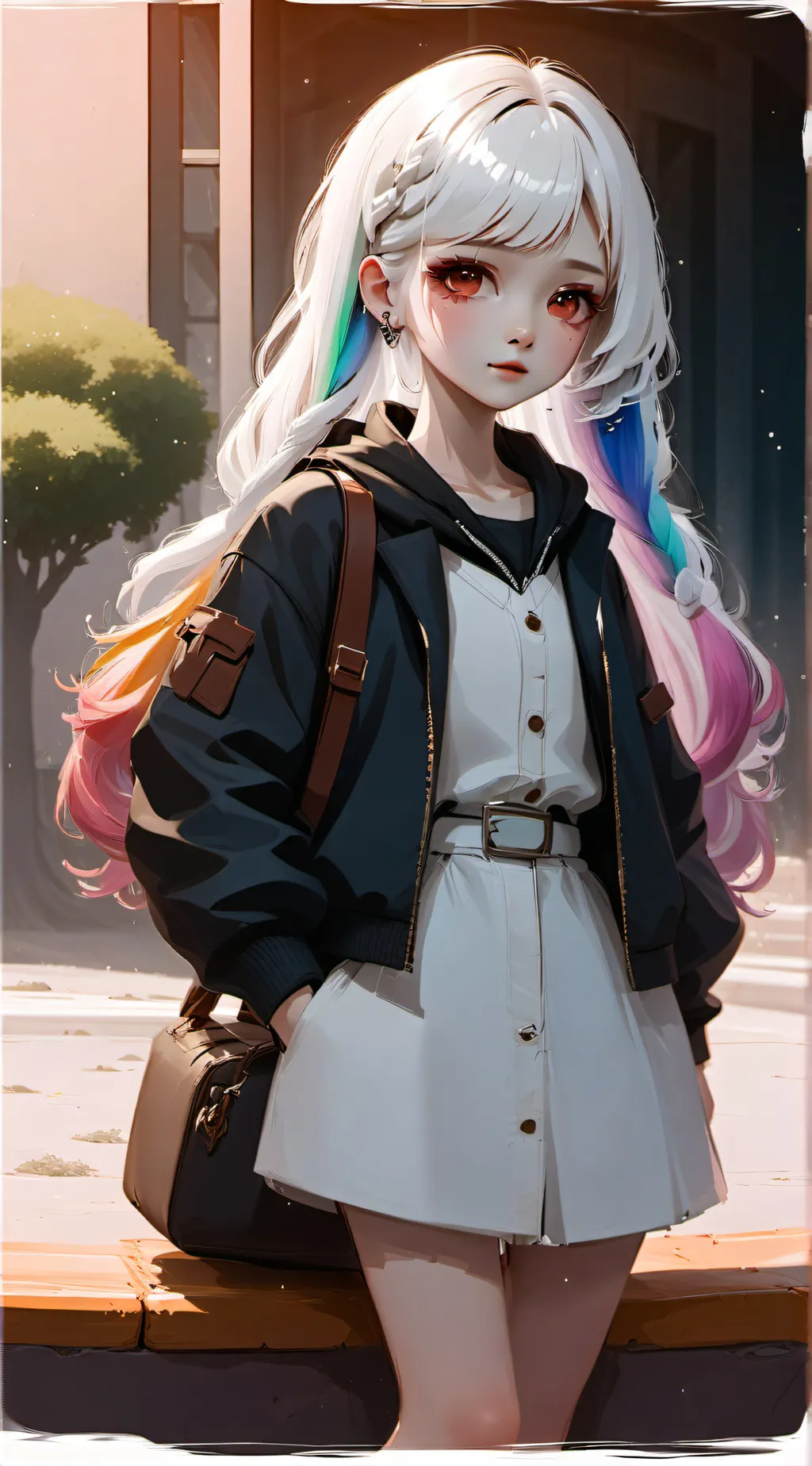 ai character: 🩵🌸olive🌸🩵 background