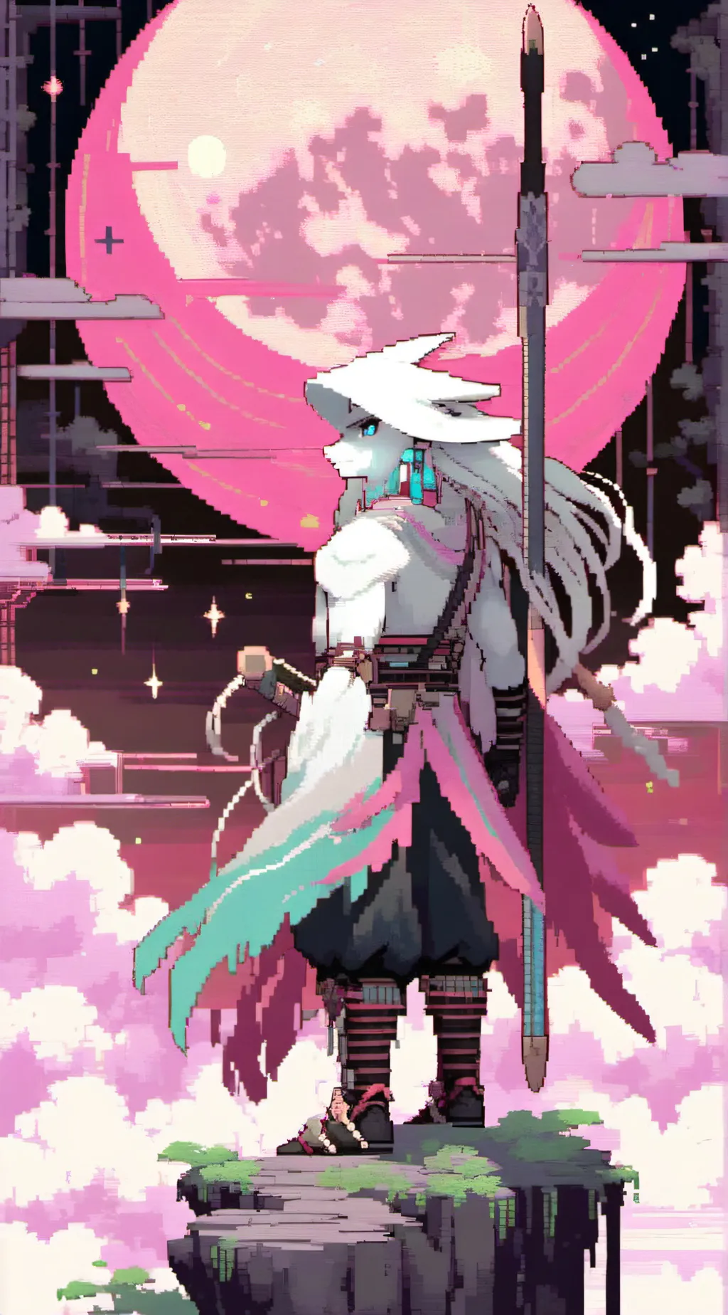 ai character: Guardian of moon  background