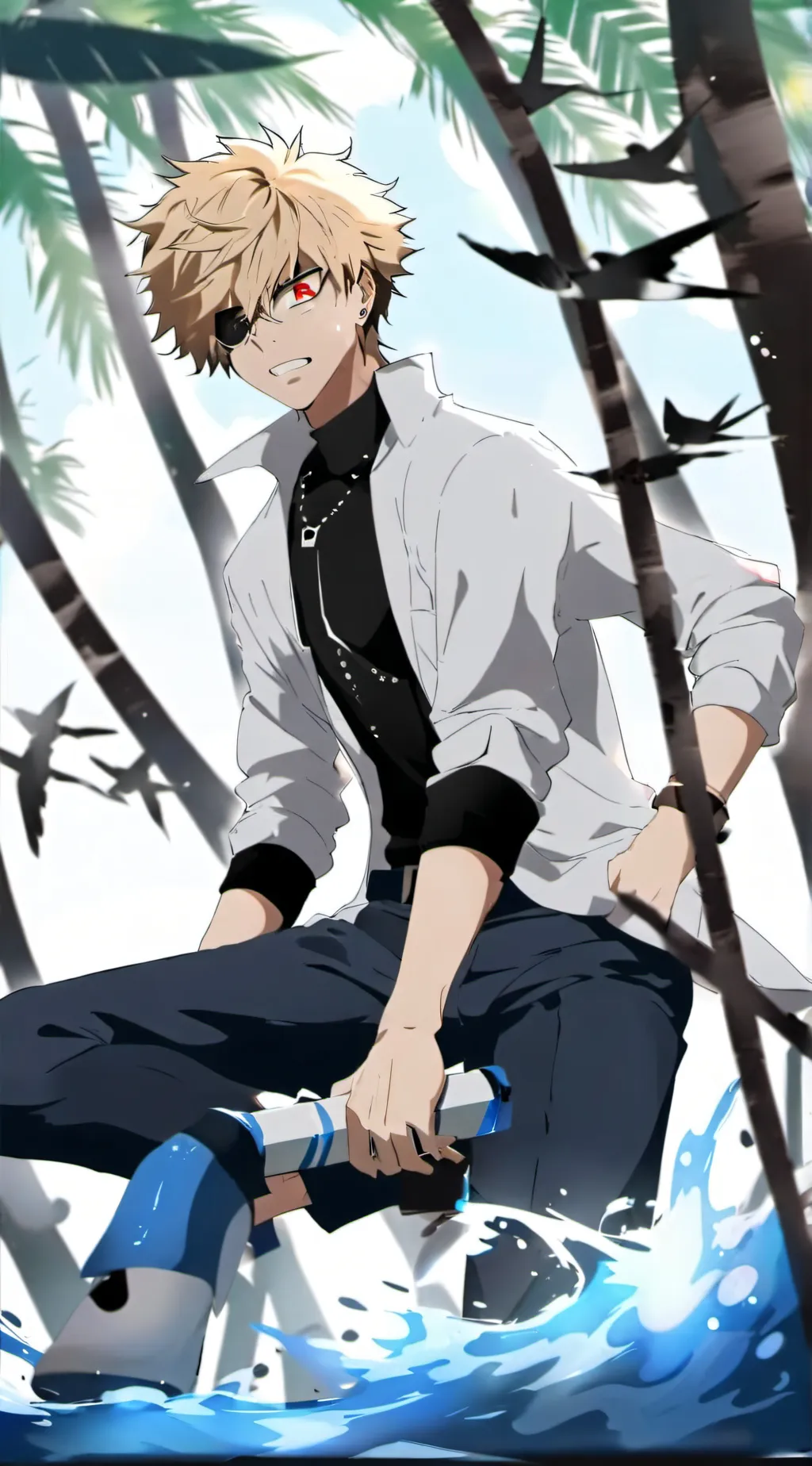 ai character: 🧡bakugo🧡 background