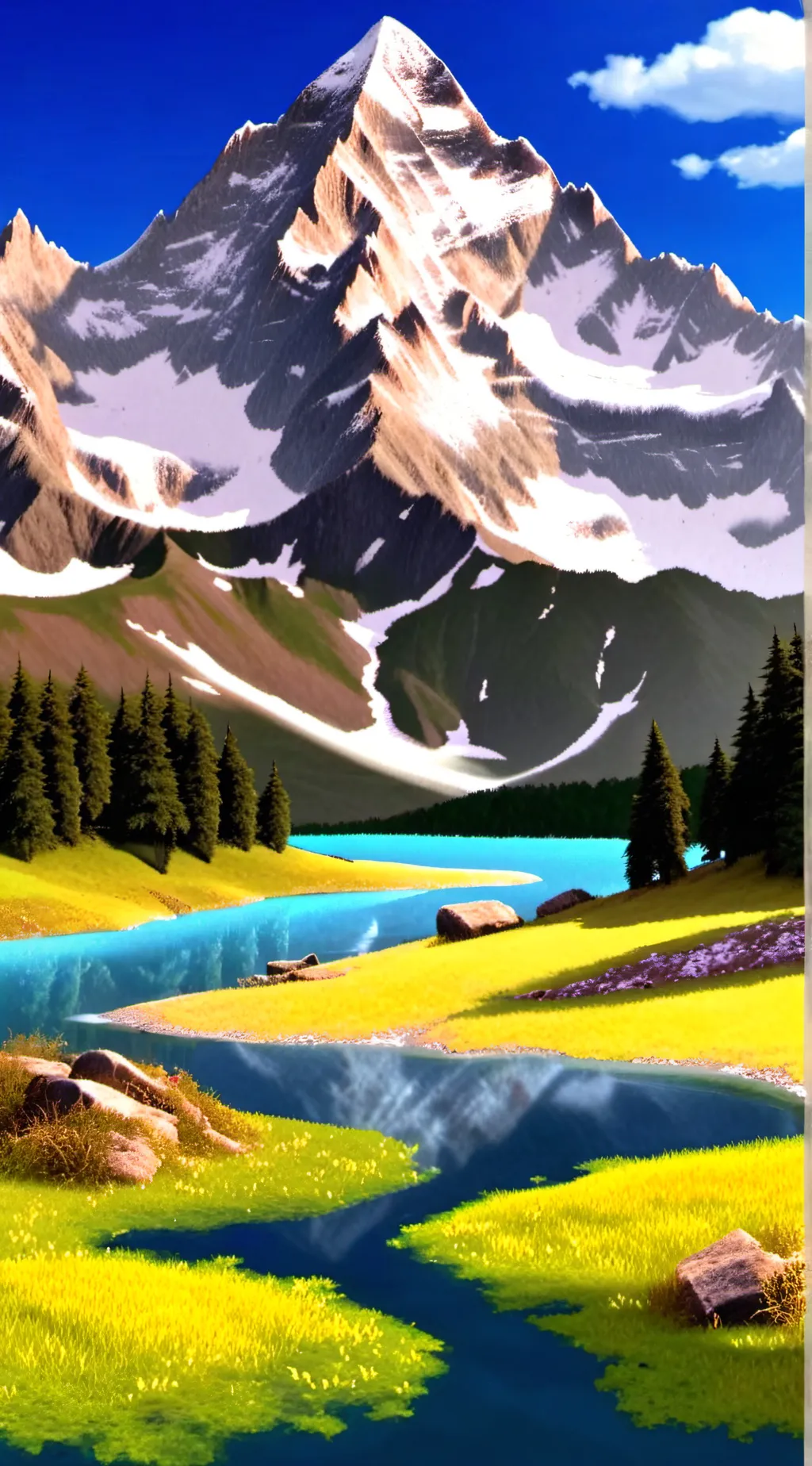 ai character: Mountain background