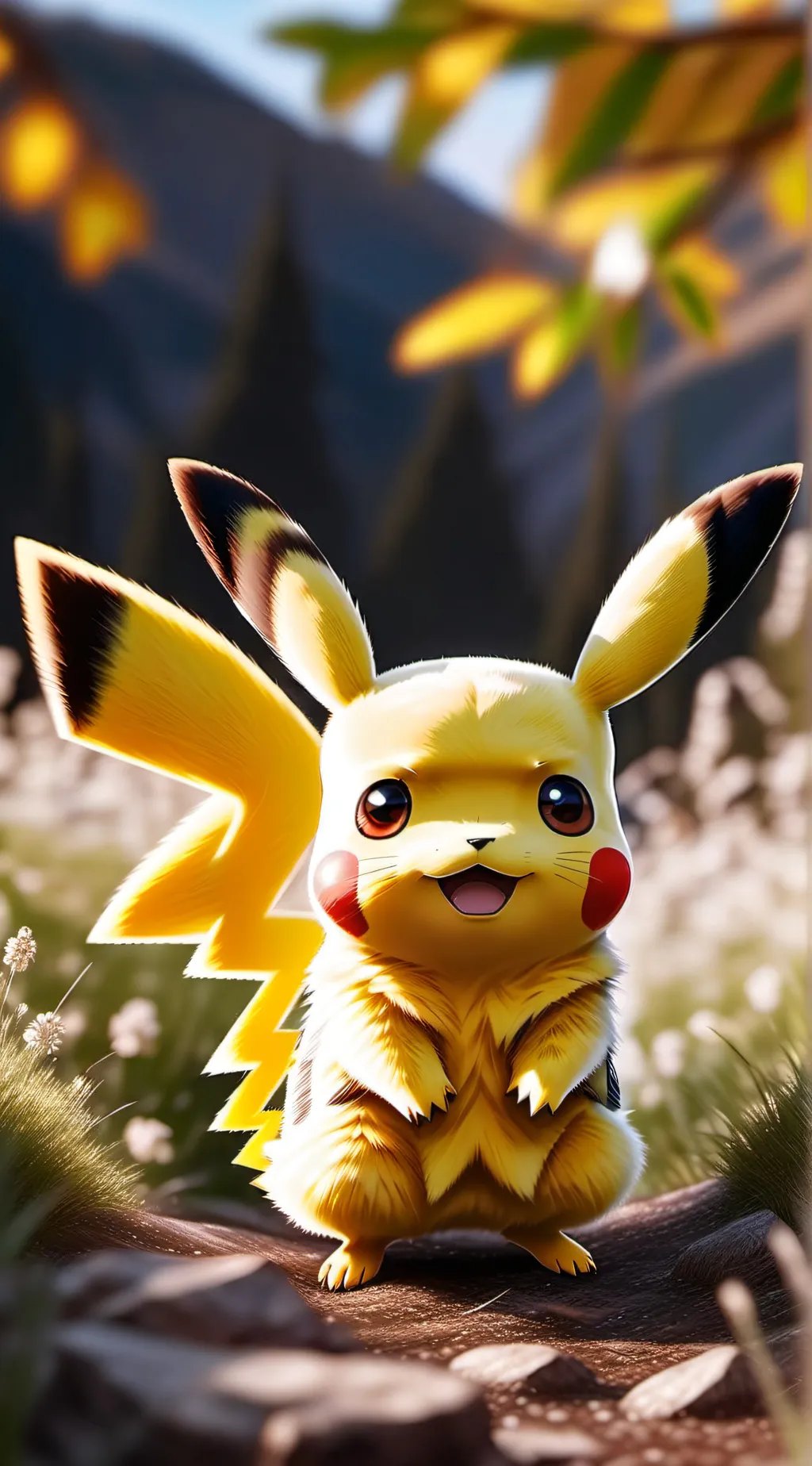 ai character: pikachu background