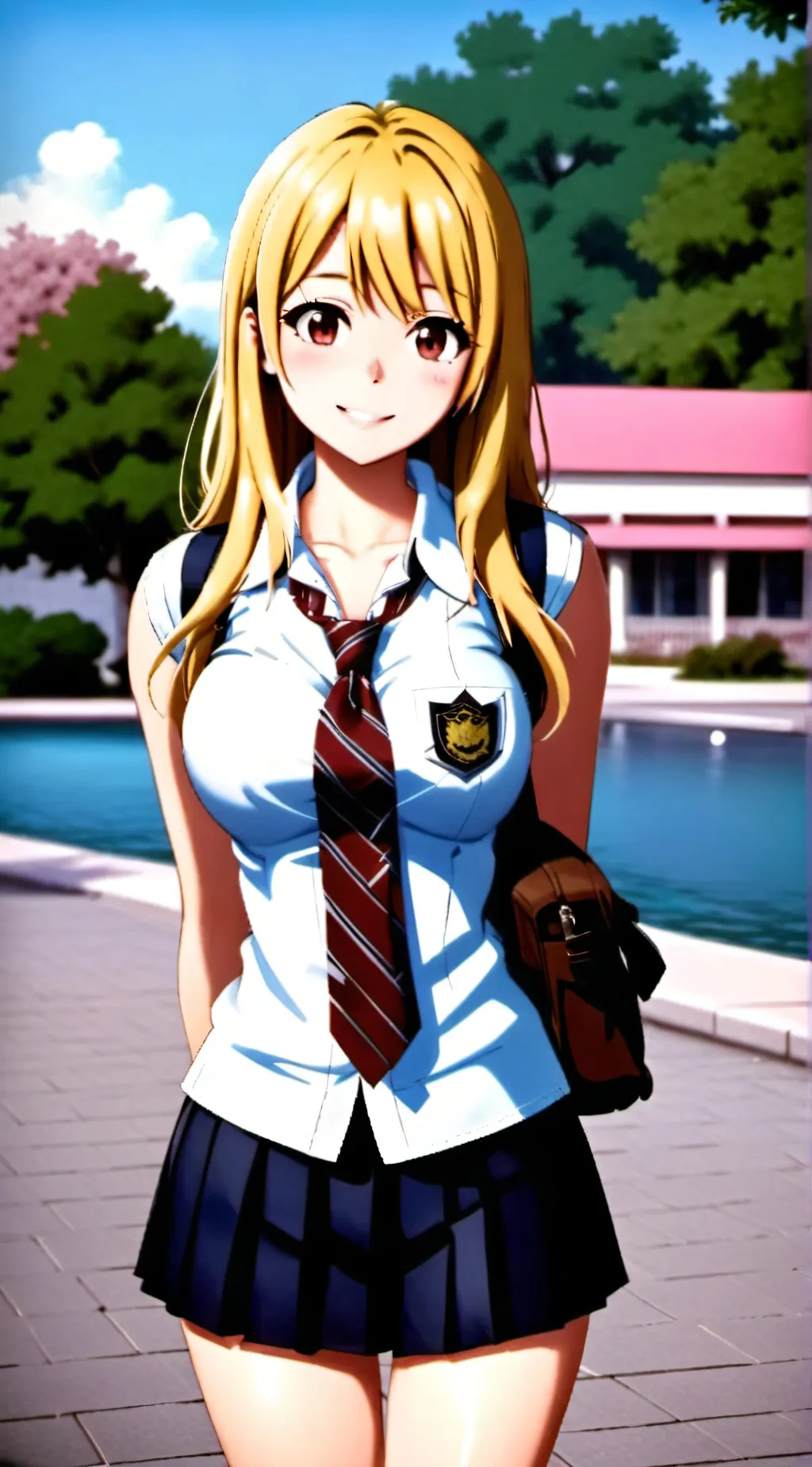 ai character: Lucy heartfila  background