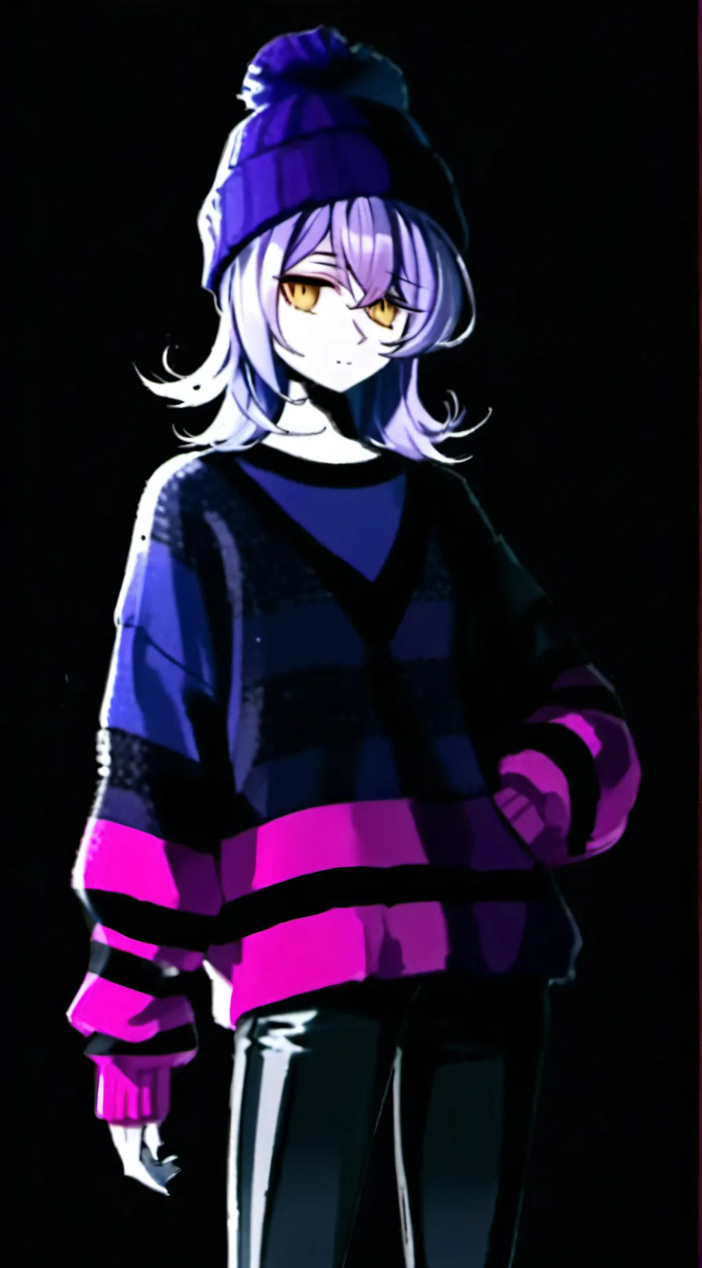 ai character: sunset background