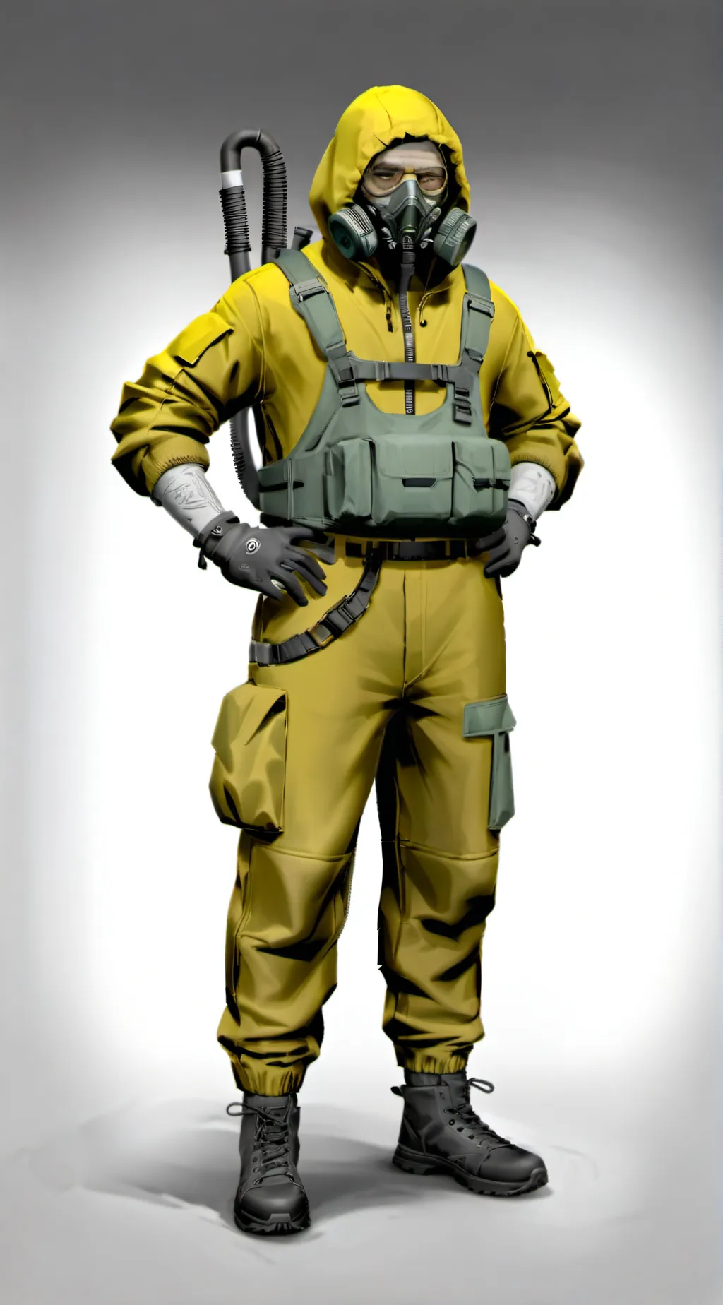 ai character: Civil worker ￼ background