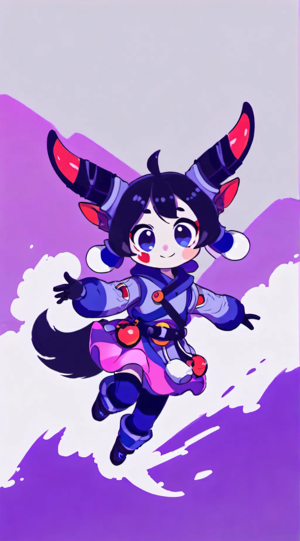 ai character: jesterbean plush background