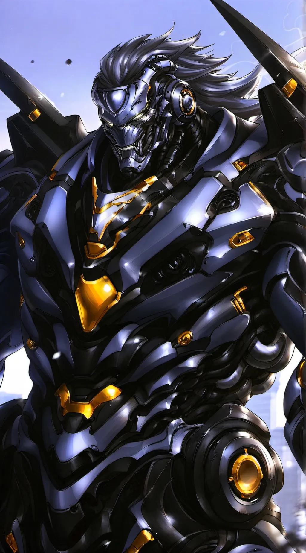 ai character: Brutal Cyborg background