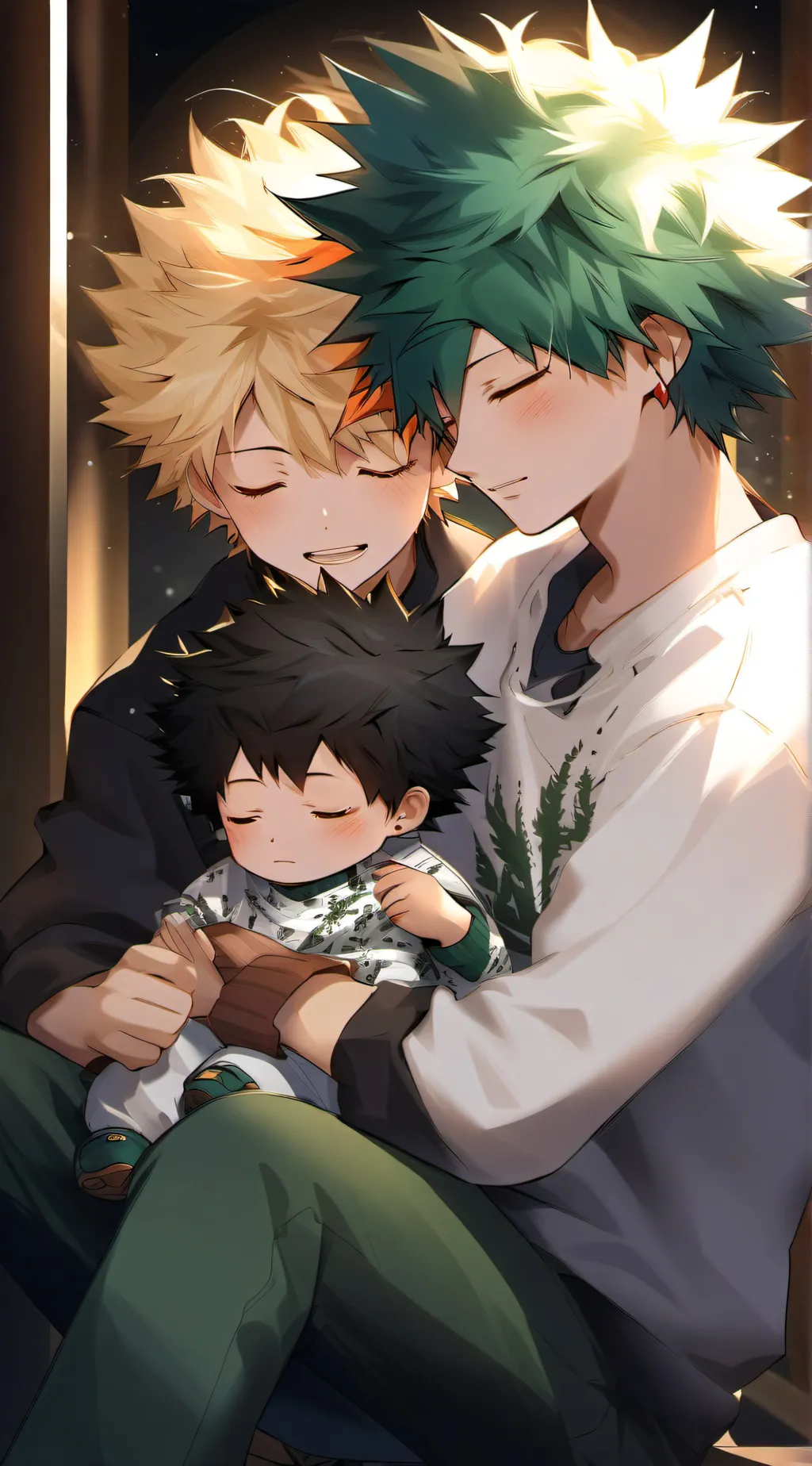 ai character: Bakugo and Izuku background