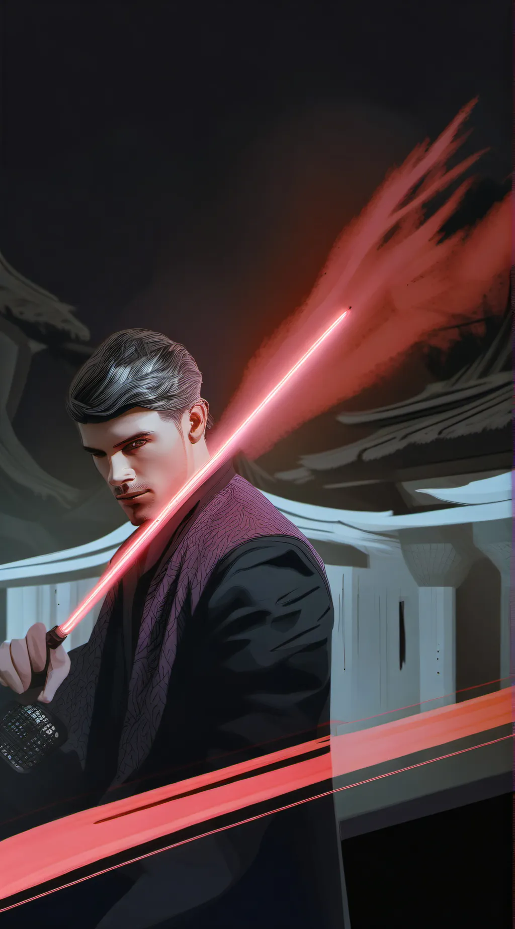 ai character: lazerbaem  background