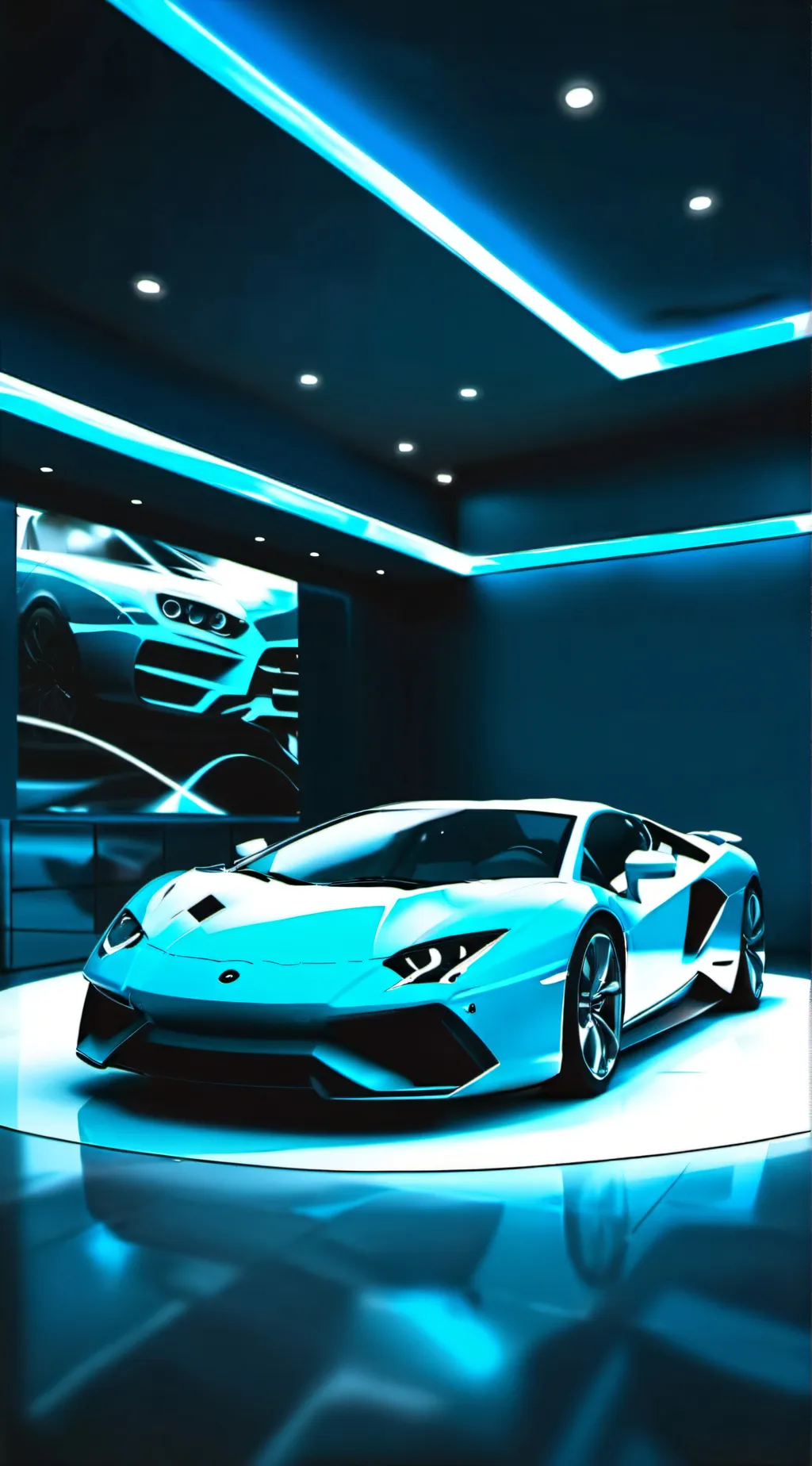 ai character: Lamborghini  background