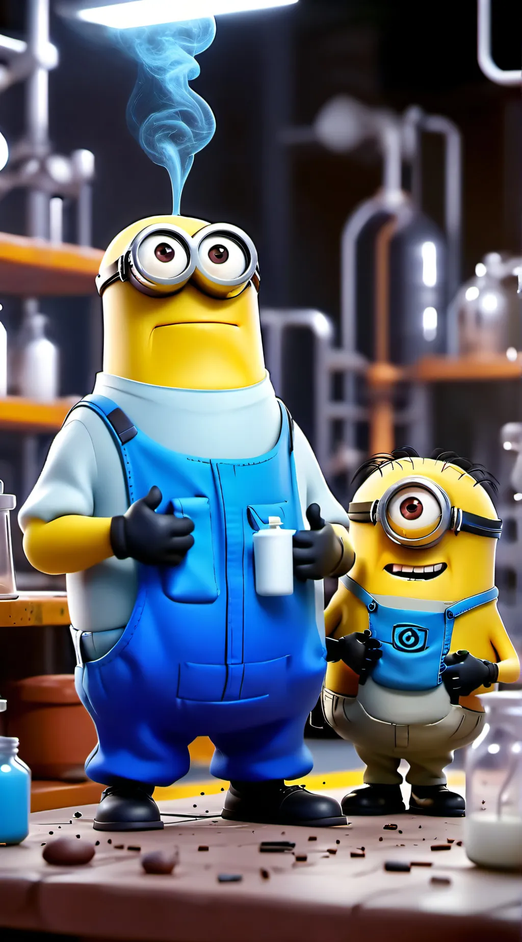 ai character: minion and gru fam background