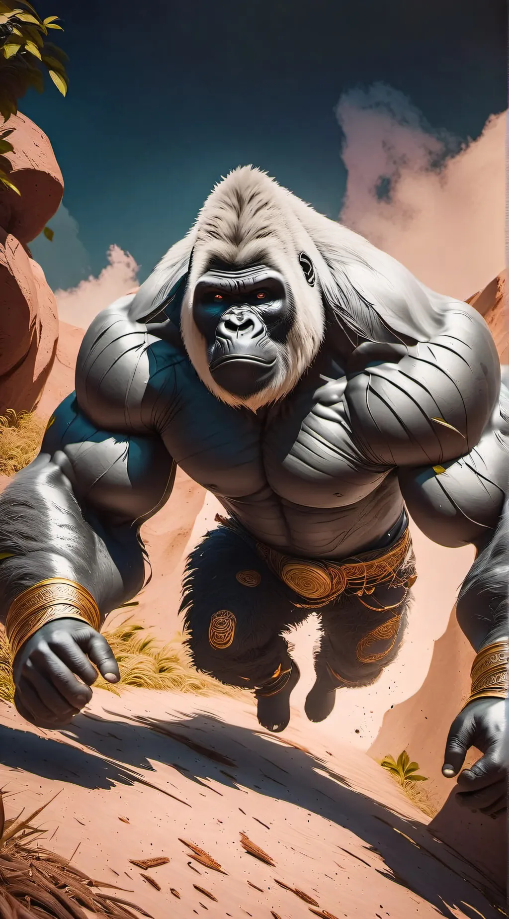 ai character: gorrila tag background