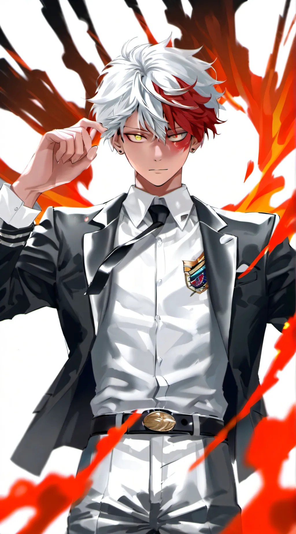 ai character: Shoto Todoroki background
