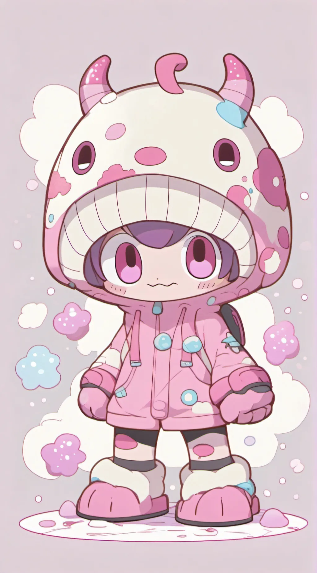 ai character: ★Pink/Gooey★ background