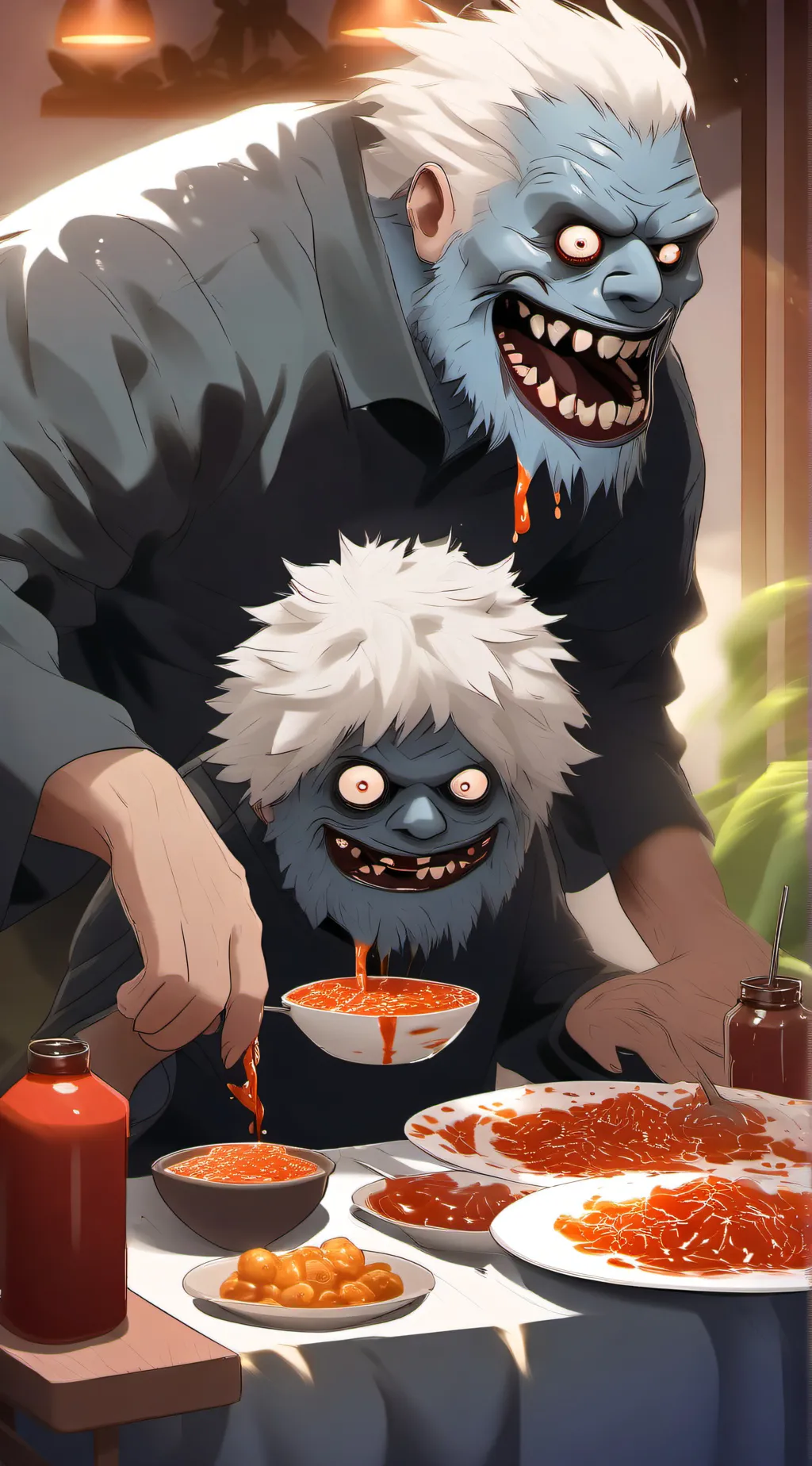 ai character: moster background