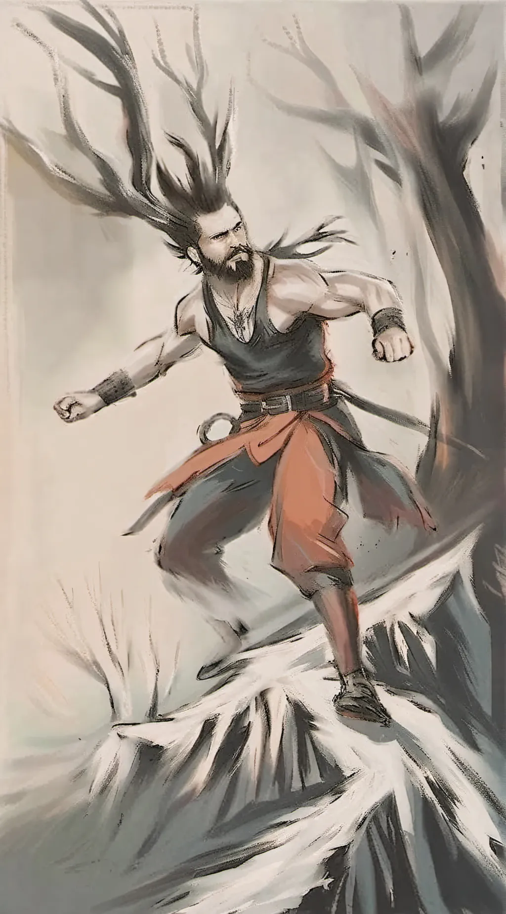 ai character: enji todoroki  background