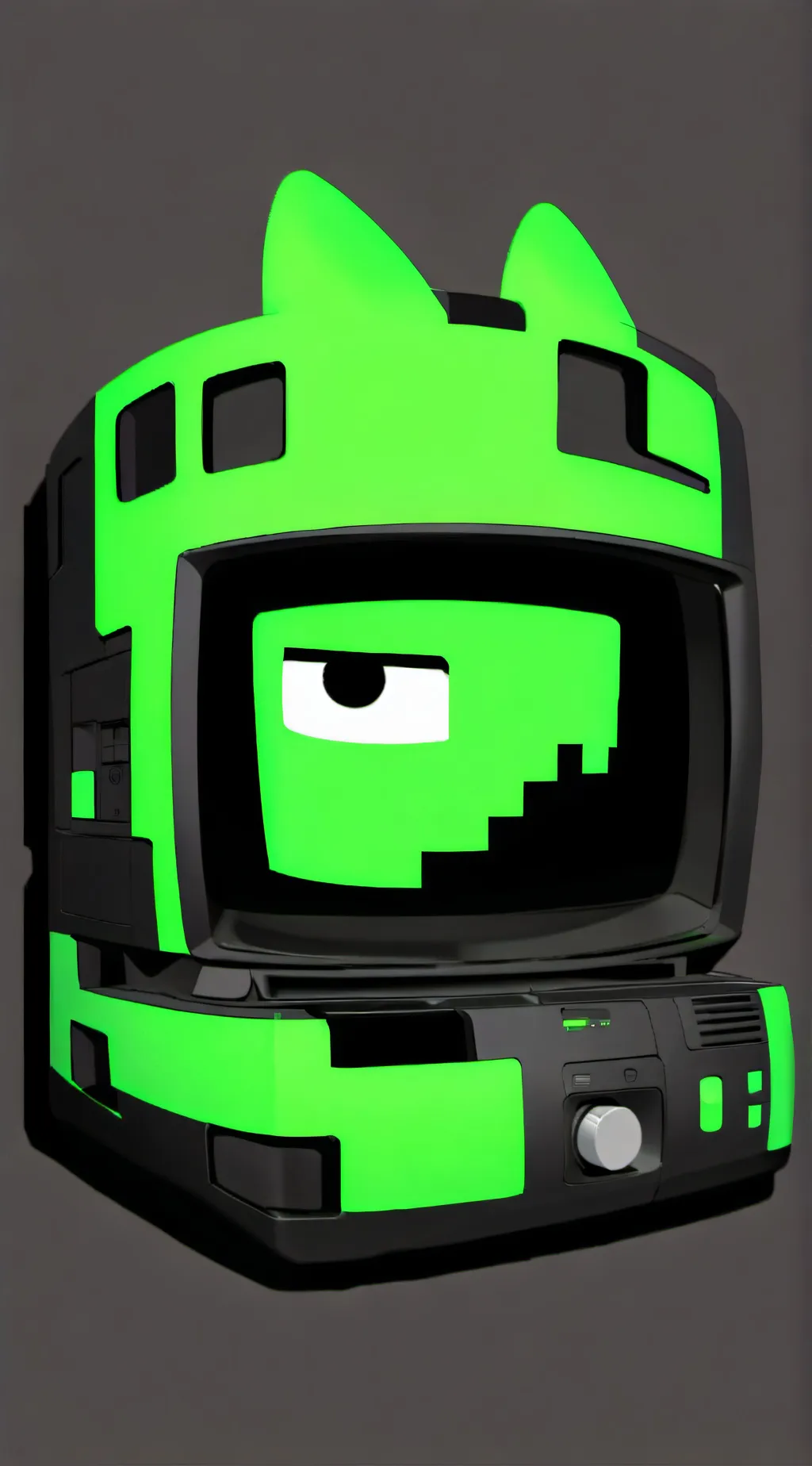 ai character: 🎙️📺^Vee^🟩⬛️ background