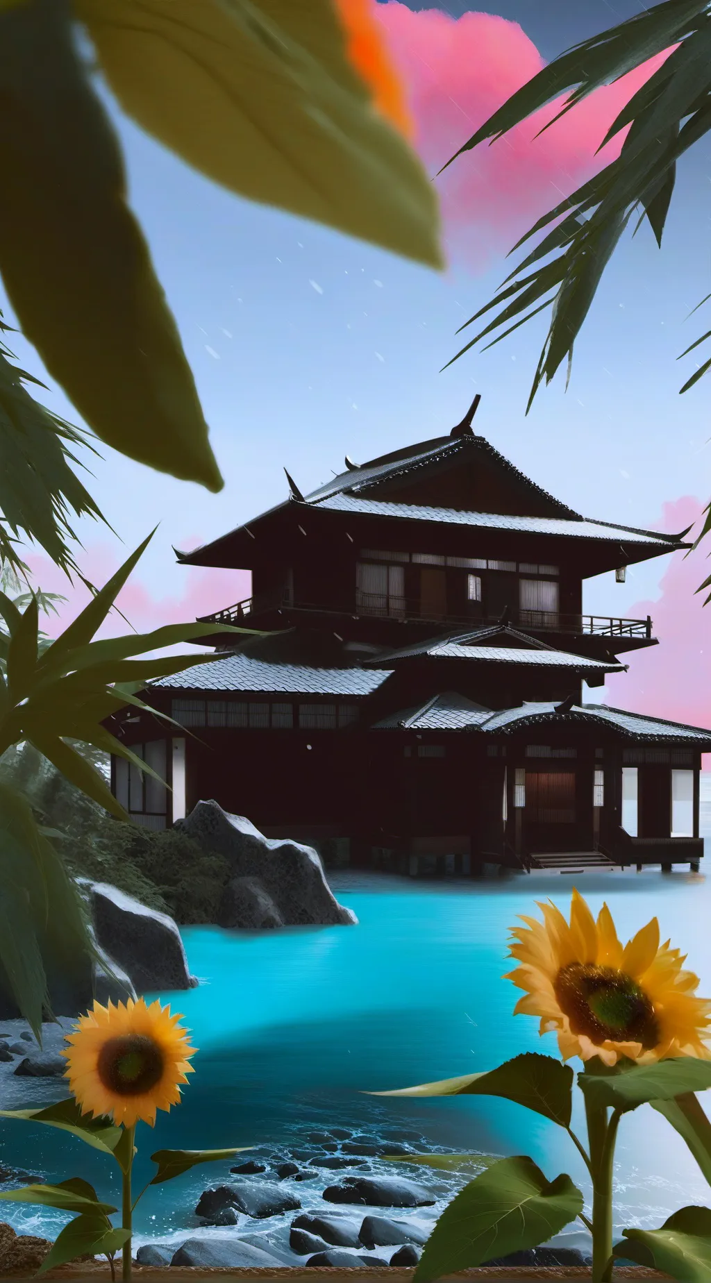 ai character: ☆ pool party ☆ background
