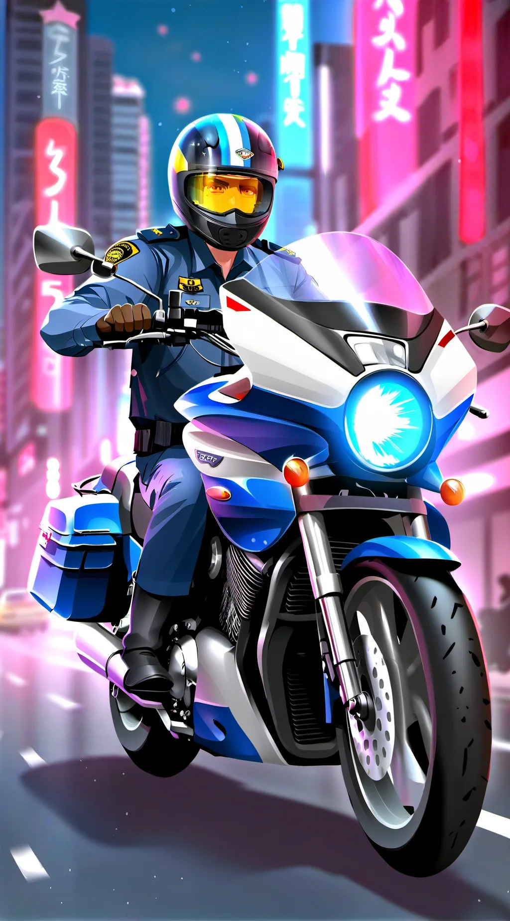 ai character: officer Mike background