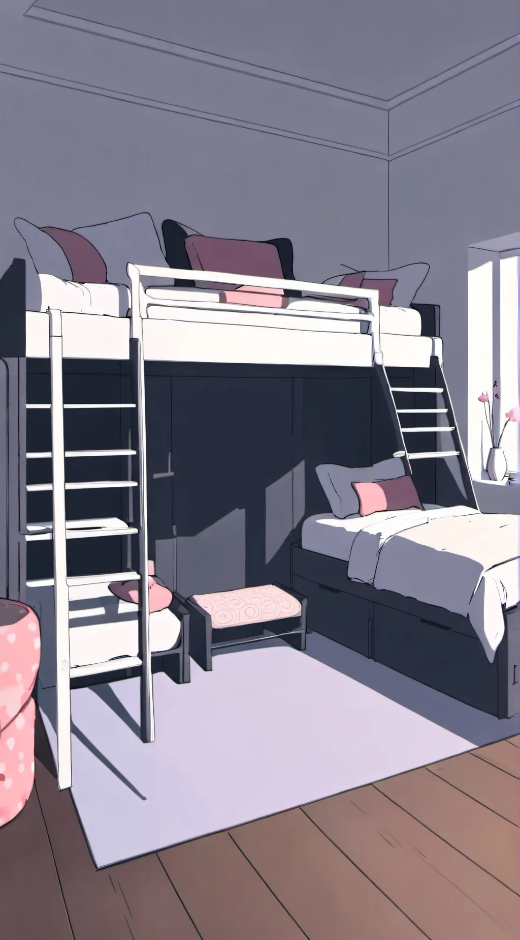 ai character: FPE GIRLS SLEEPOVE background