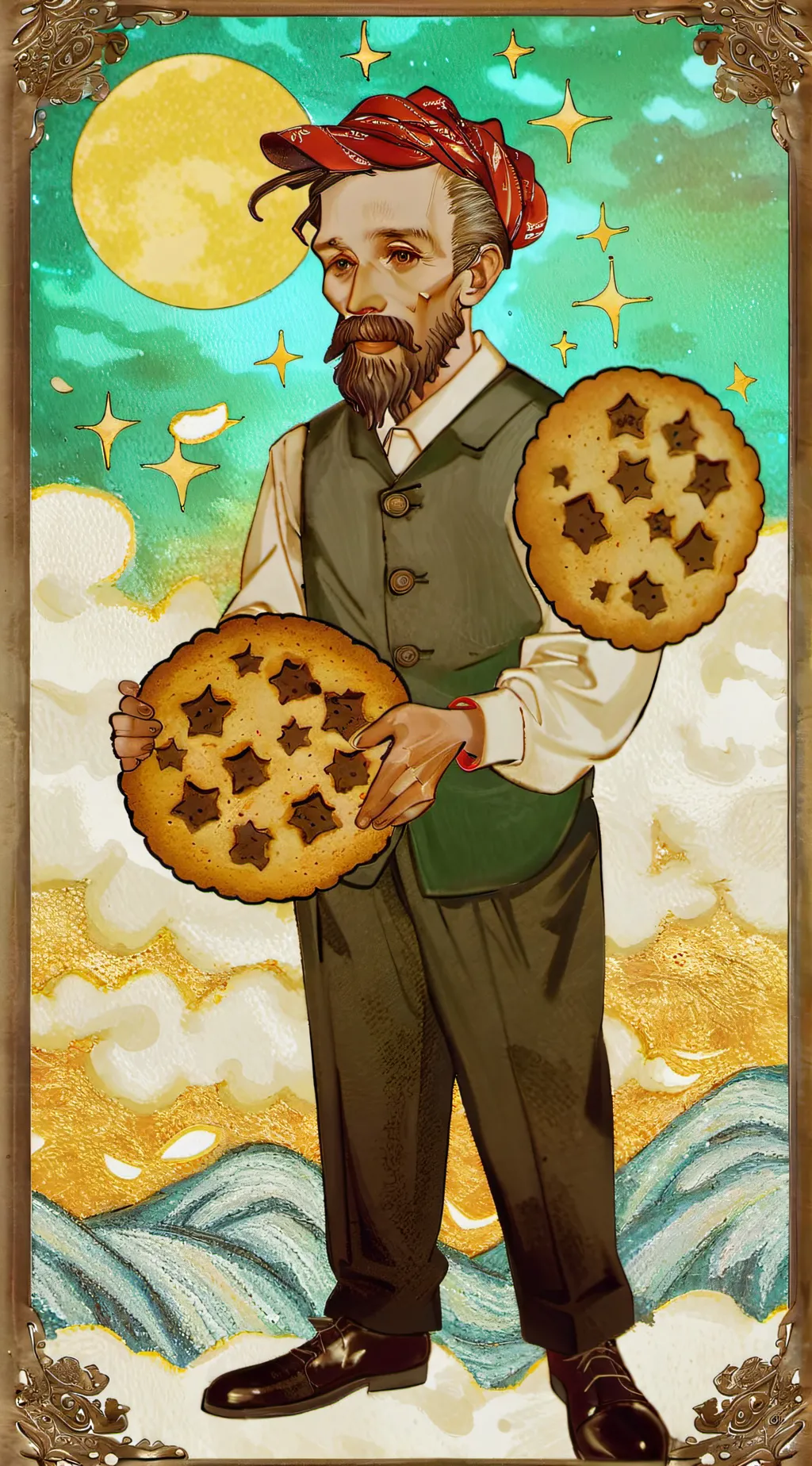 ai character: cookie 🍪 God  background