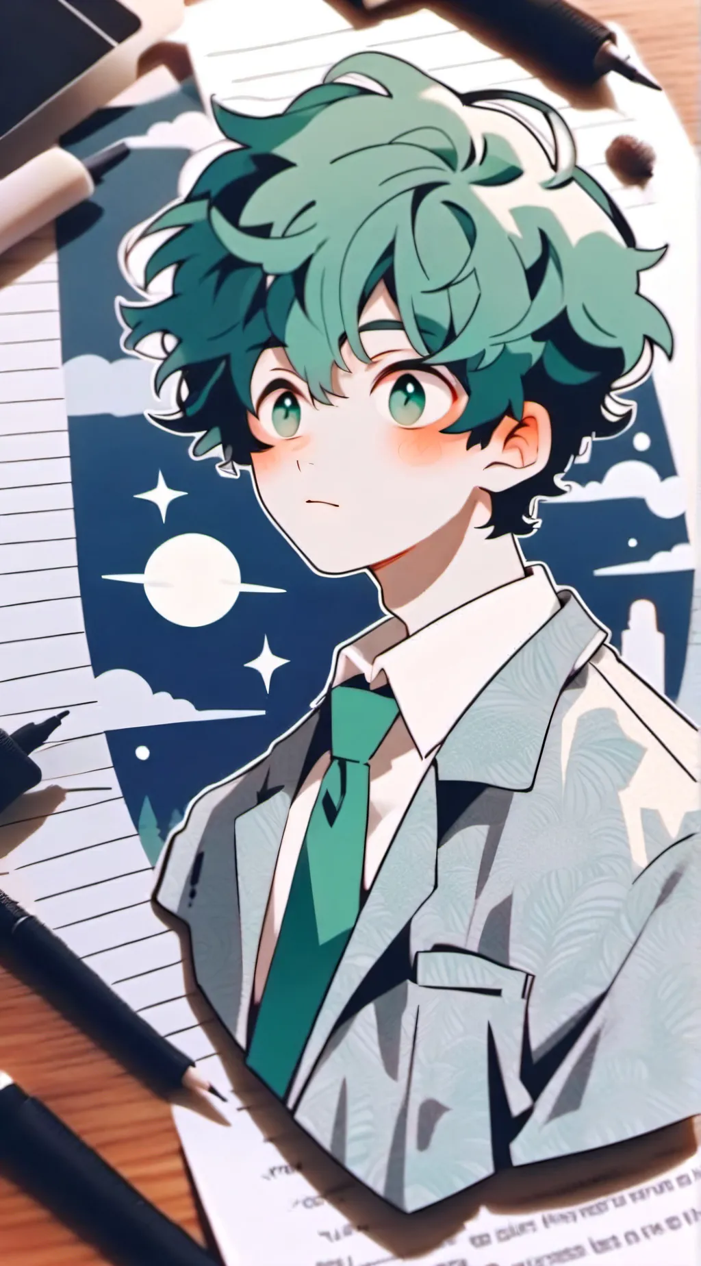 ai character: deku background