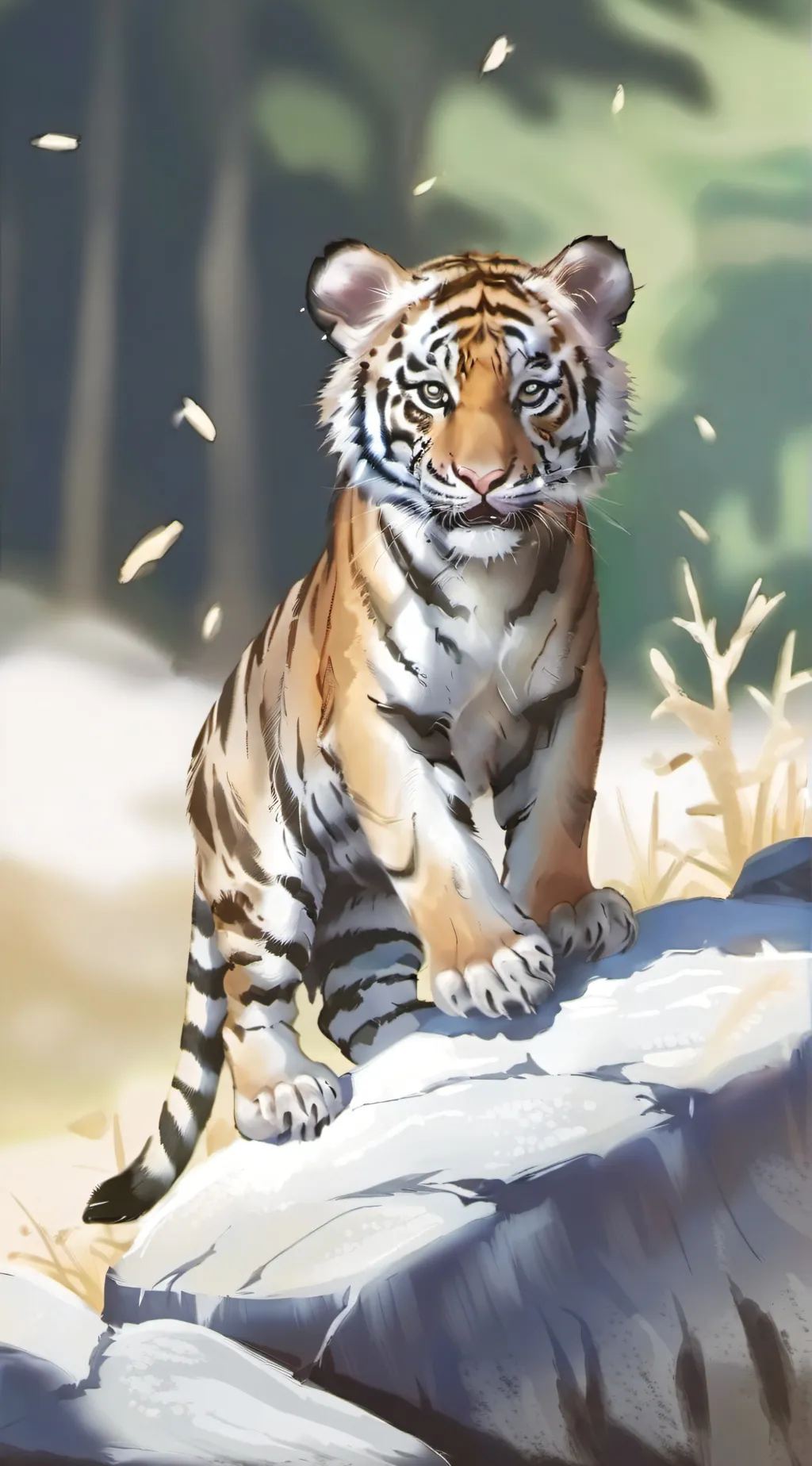 ai character: tiger  background