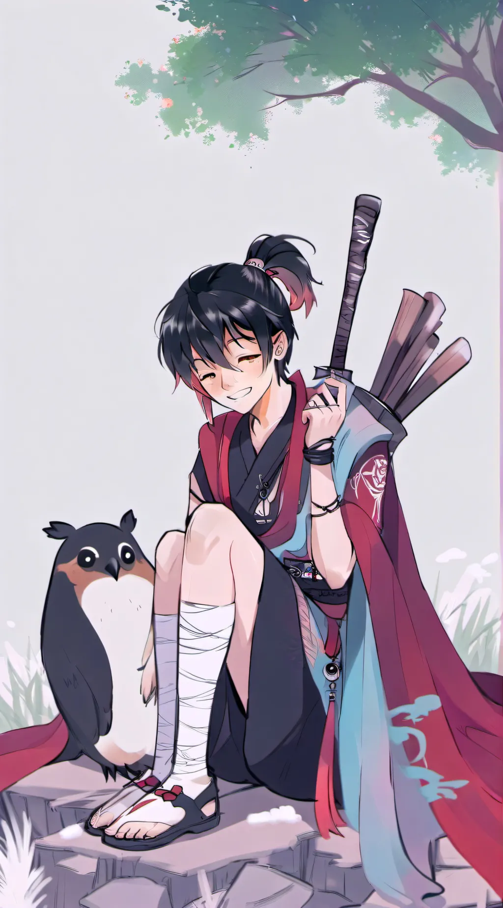 ai character: hanta sero<3 background