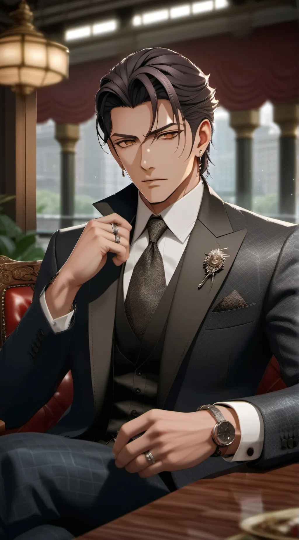 ai character: leon background
