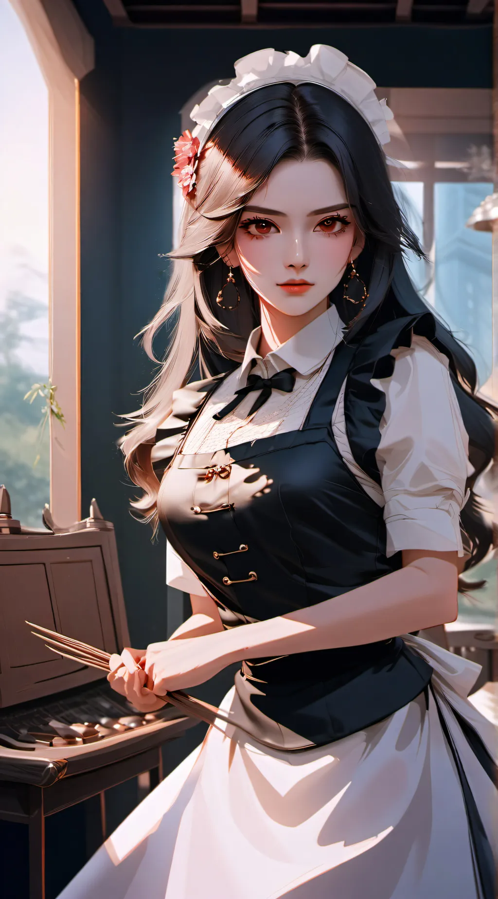 ai character: jealous maid  background