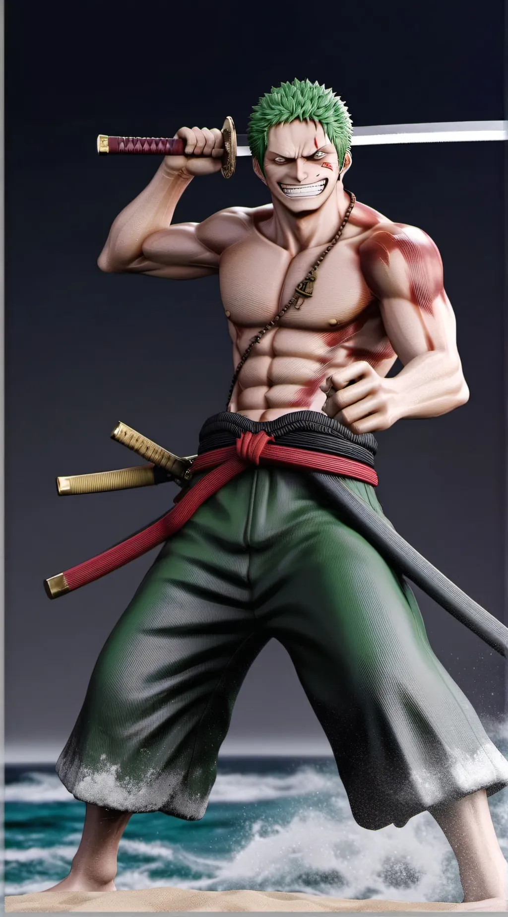 ai character: One piece photo background