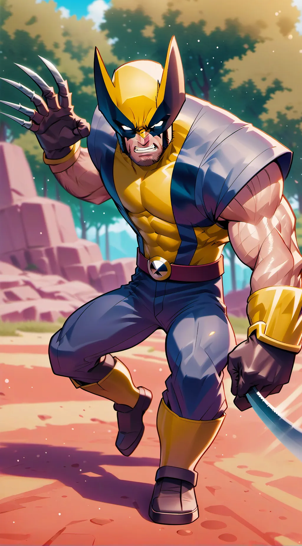 ai character: Wolverine  background