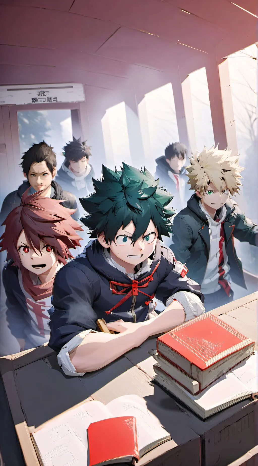 ai character: 1-A and 1-B. background