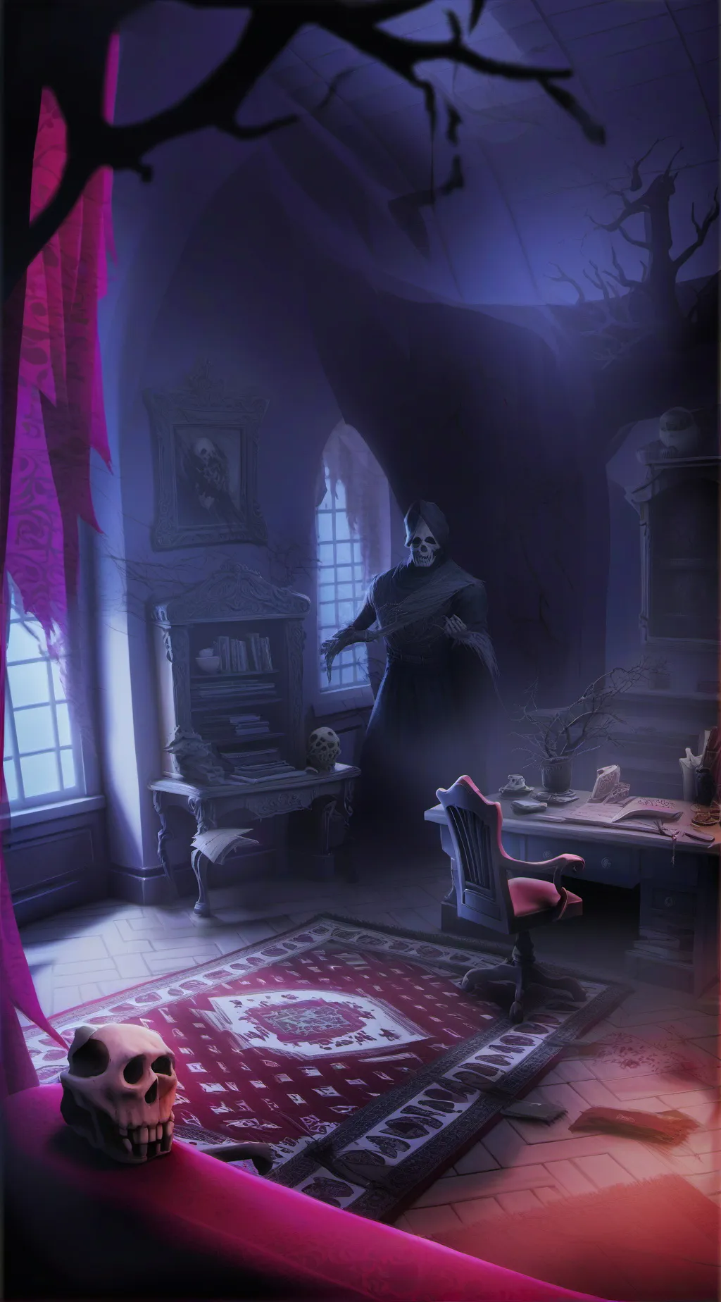 ai character: The Adams family  background