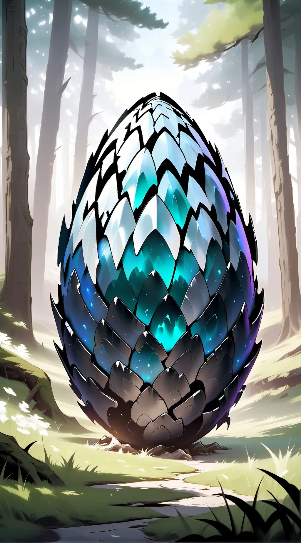 ai character: Moon Dragon Egg background