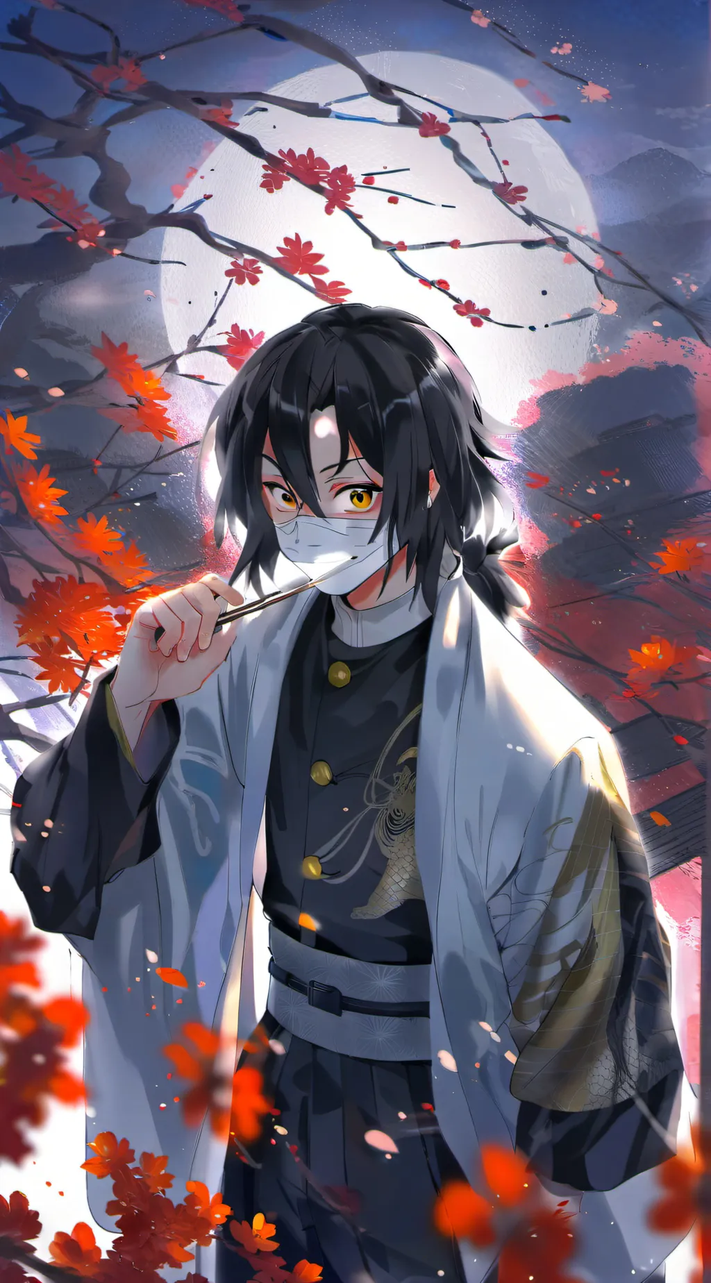 ai character: Obanai iguro <3 background